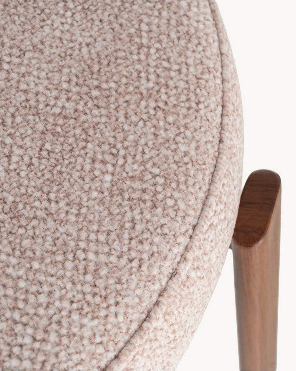Set da 4 sedie da pranzo imbottite in bouclé Oriel