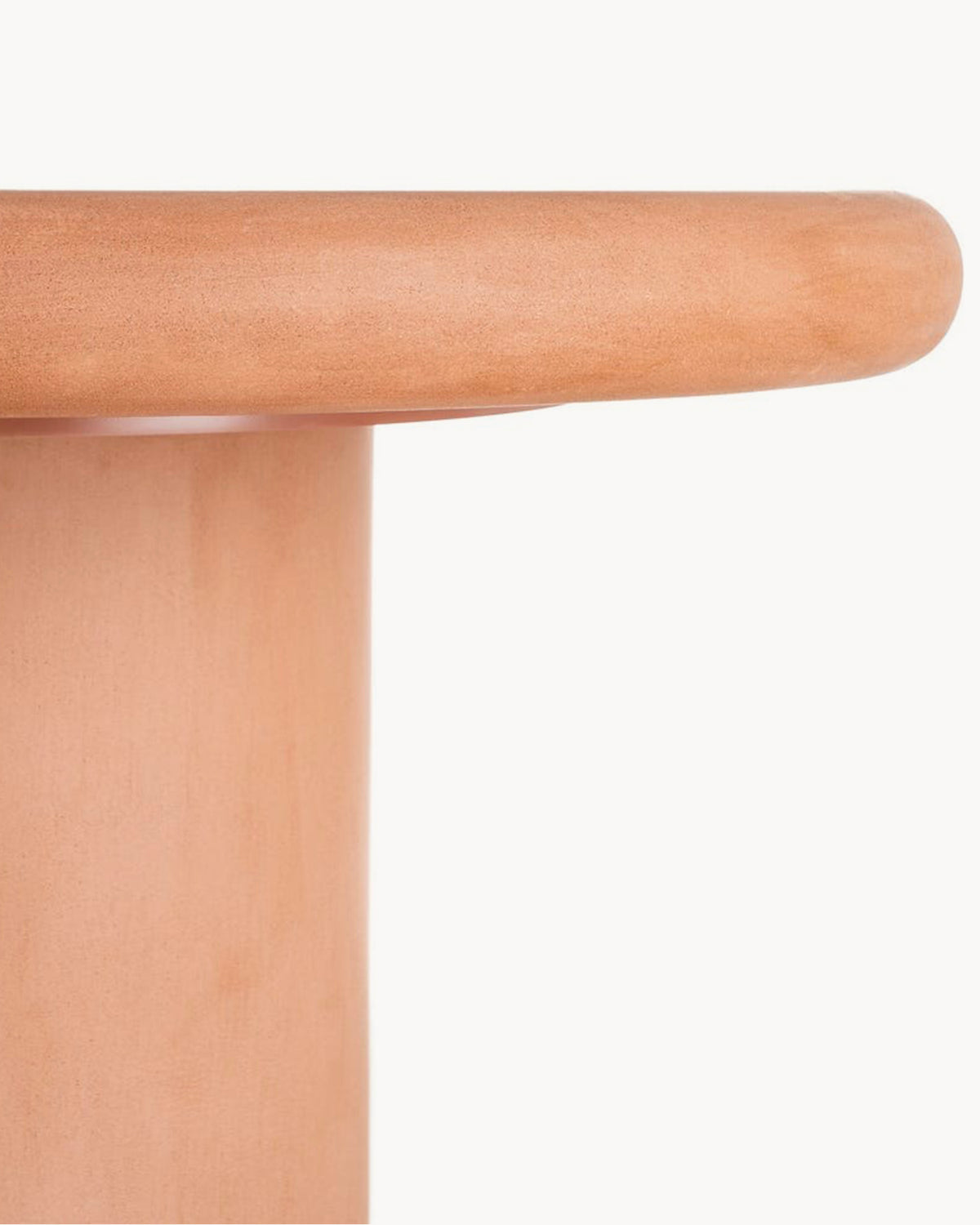 Tavolo da pranzo rotondo effetto microcemento Terrin