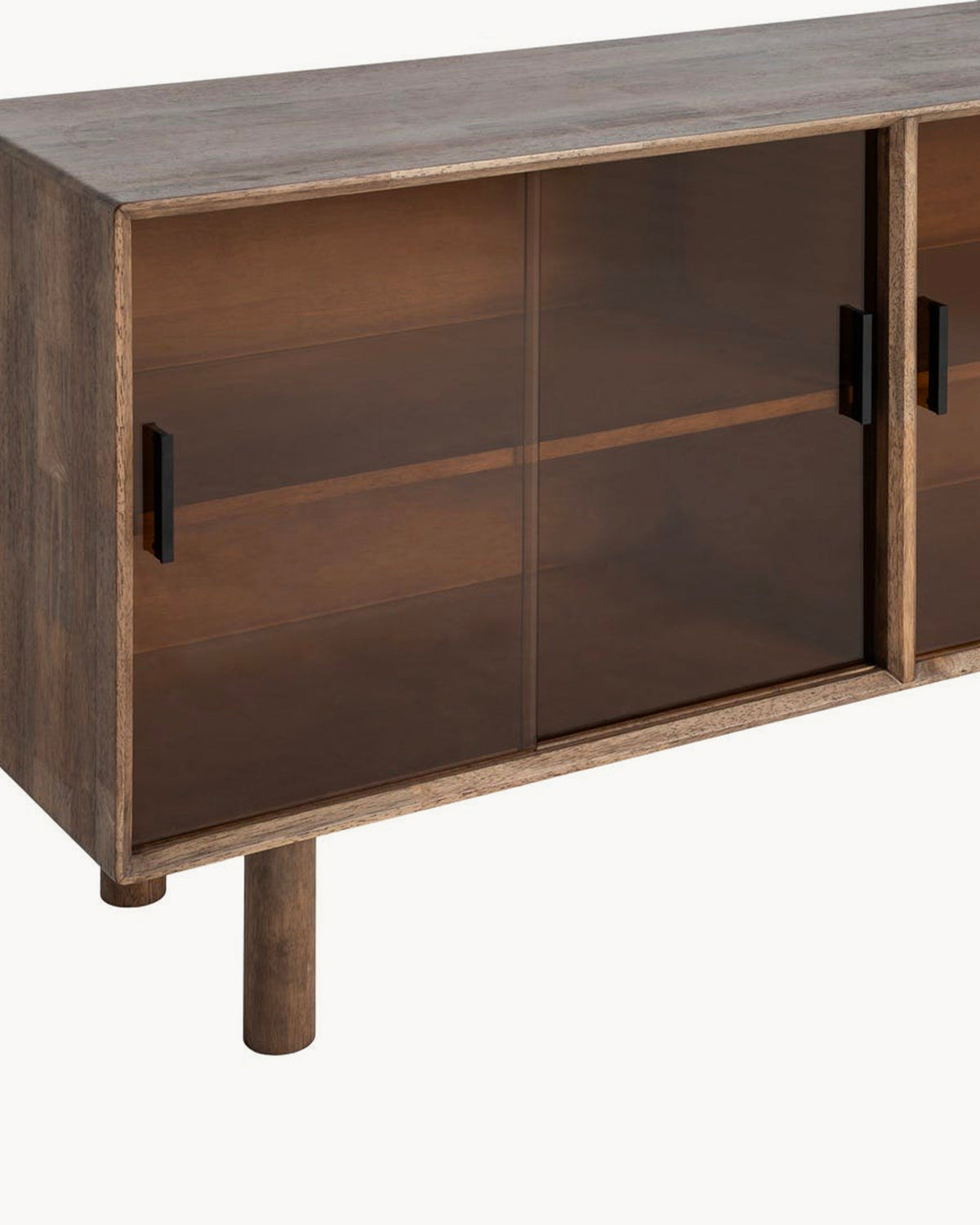 Credenza in legno e vetro Amy
