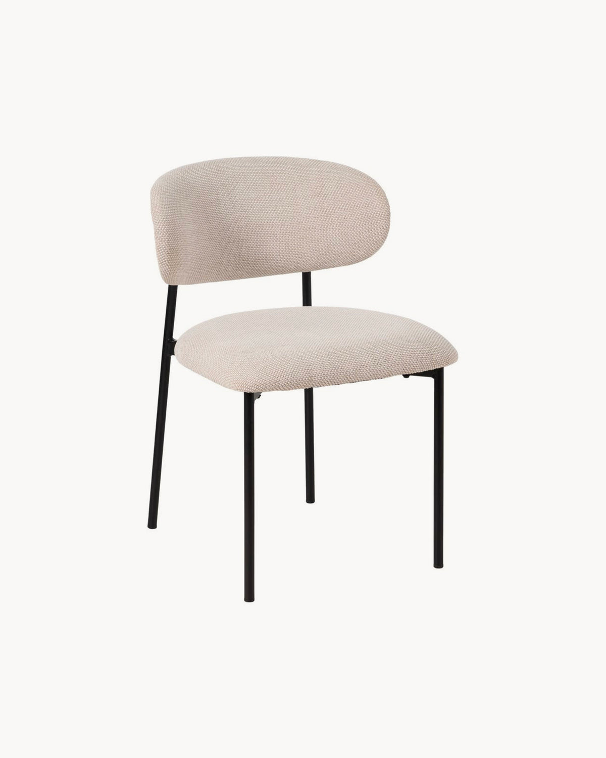 Set da 4 sedie da pranzo imbottite in tessuto Maelis