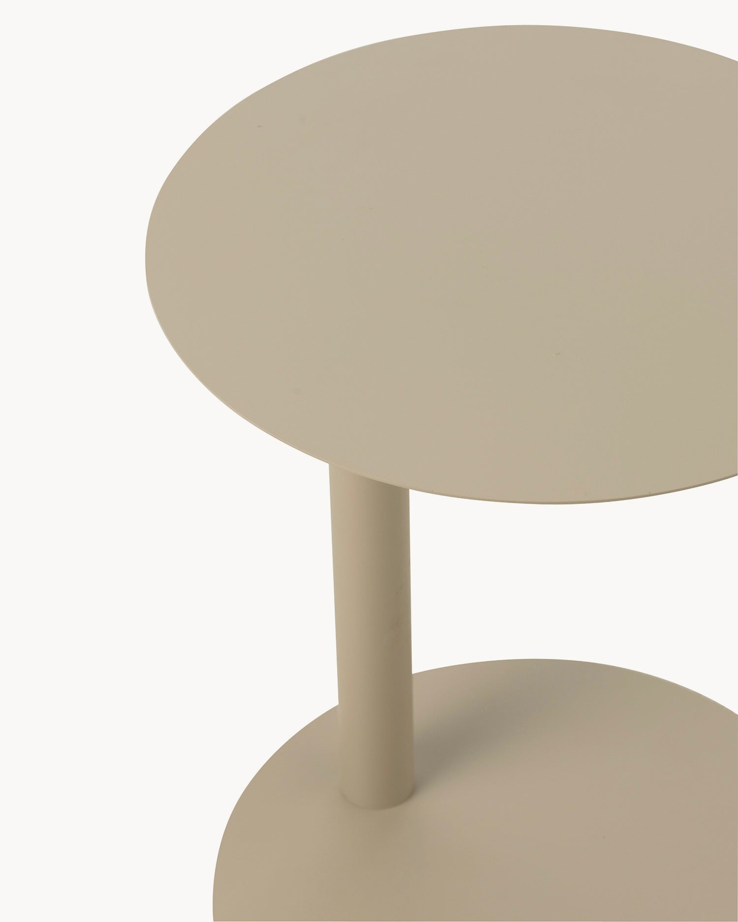 Tavolino in metallo Round, beige