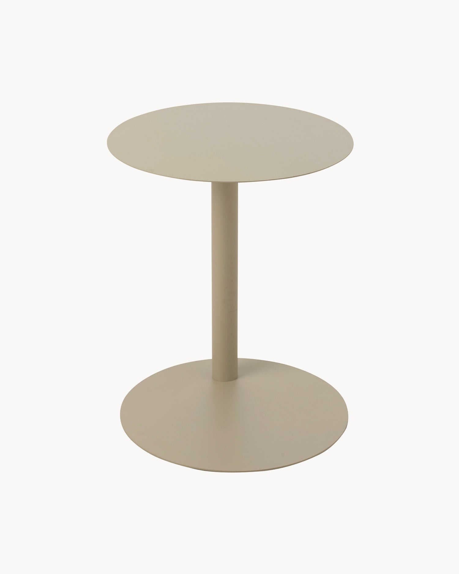 Tavolino in metallo Round, beige