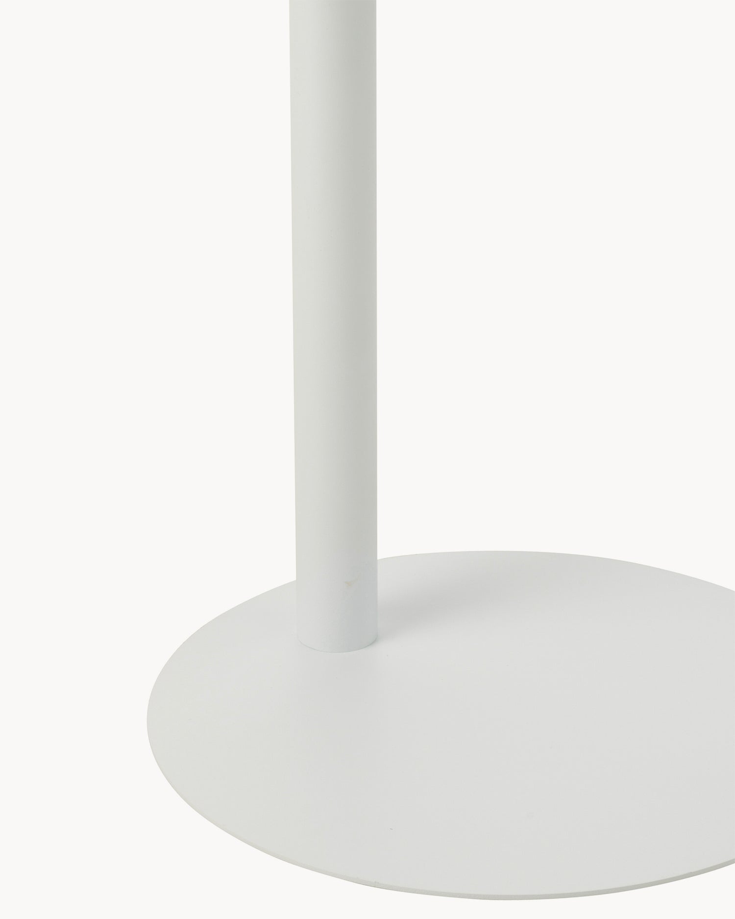Tavolino in metallo Round, bianco