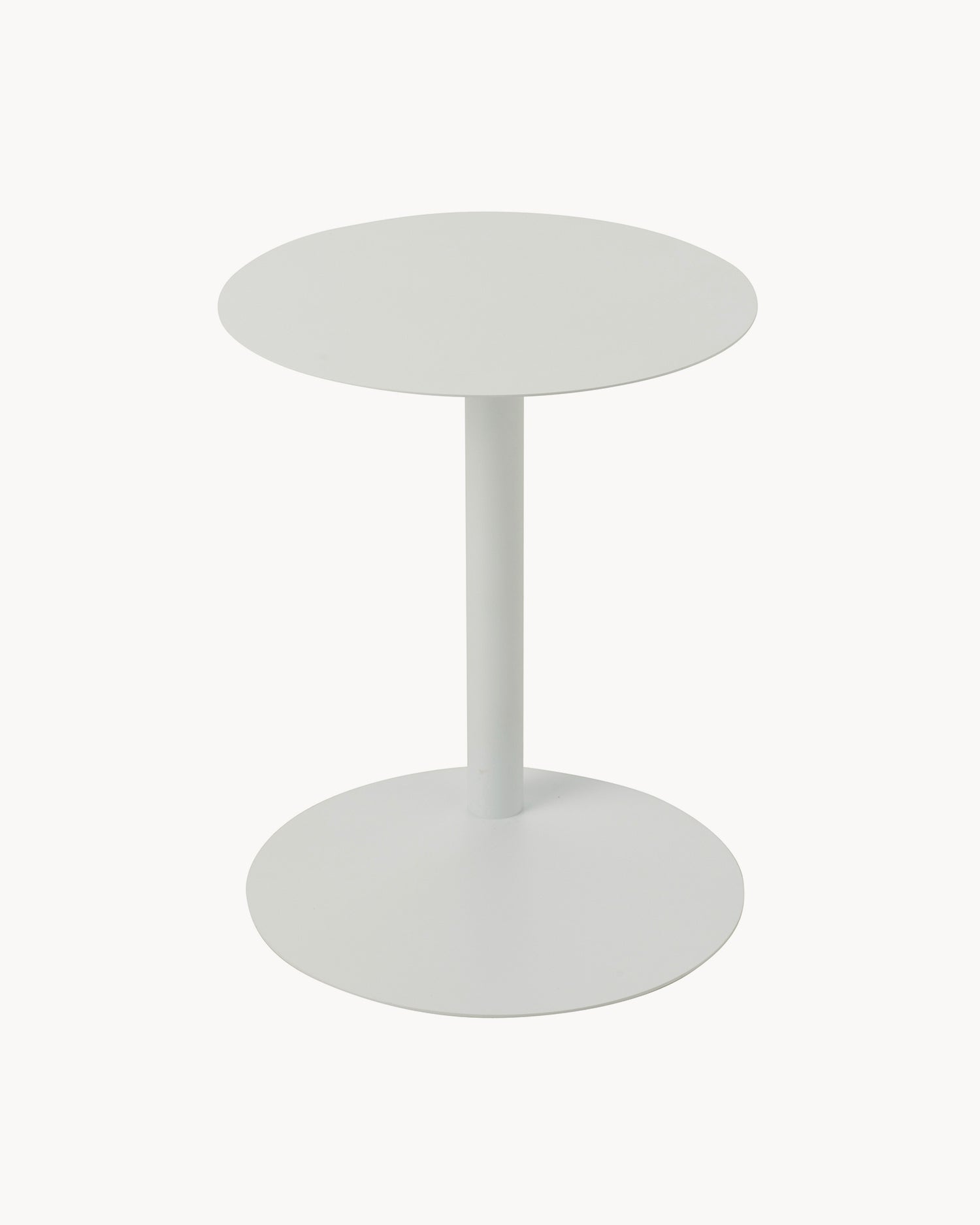 Tavolino in metallo Round, bianco