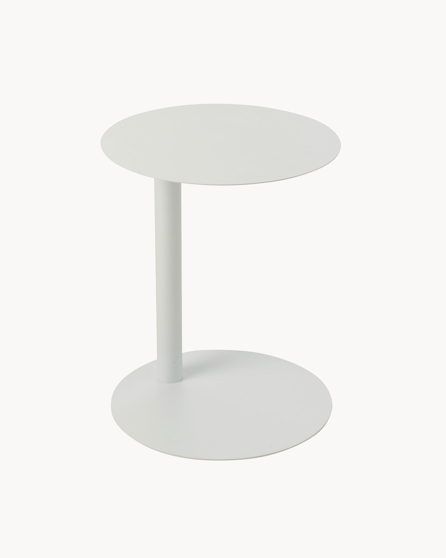 Tavolino in metallo Round, bianco