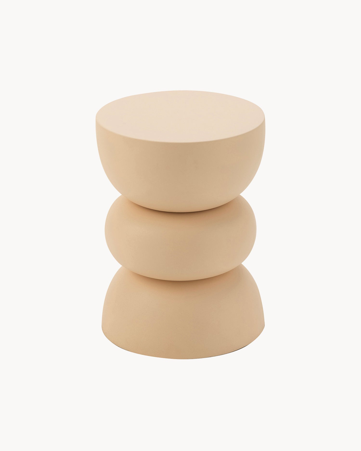 Tavolino in metallo Lise, beige