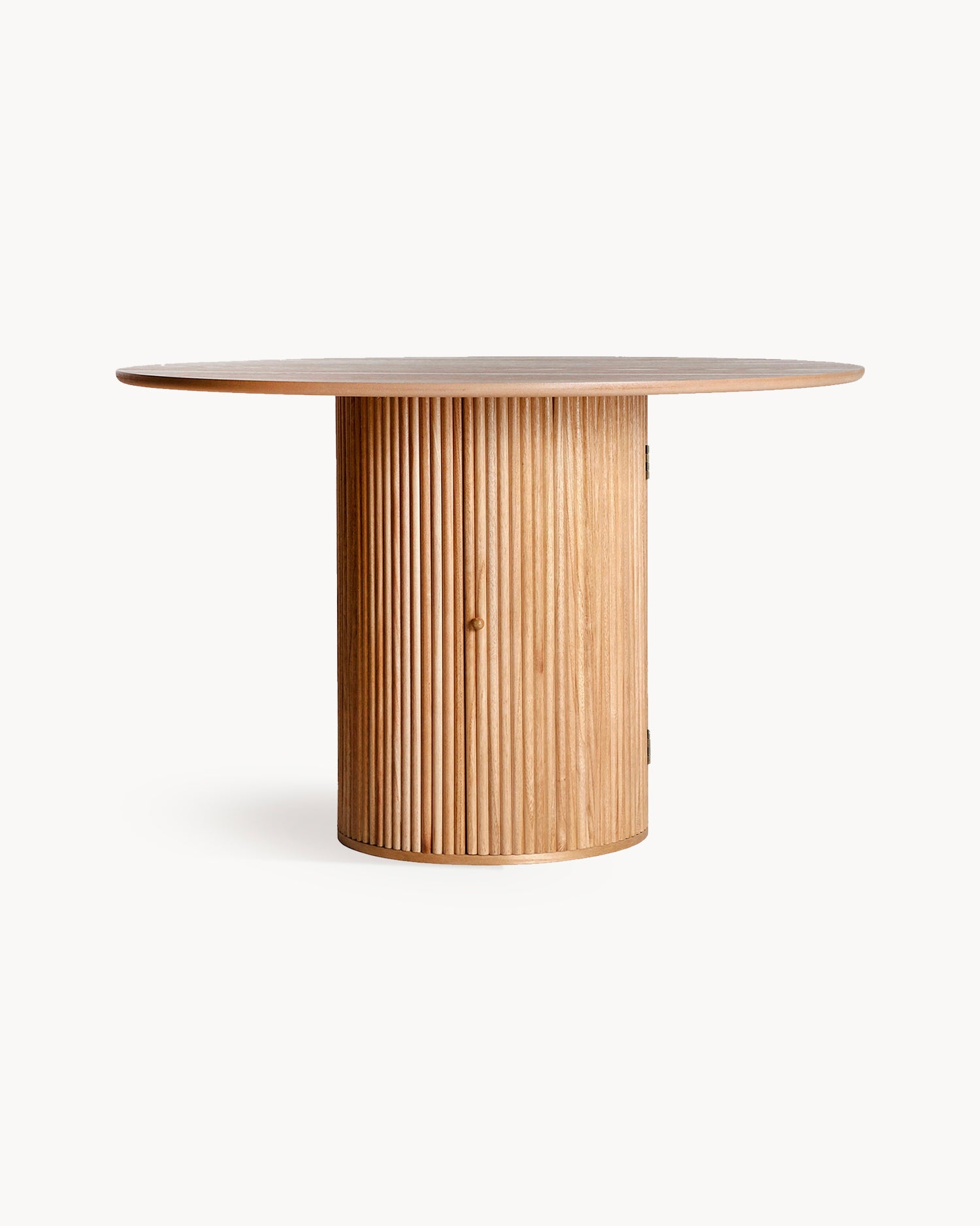Tavolo da pranzo rotondo in legno con spazio contenitivo Skagen - Legno