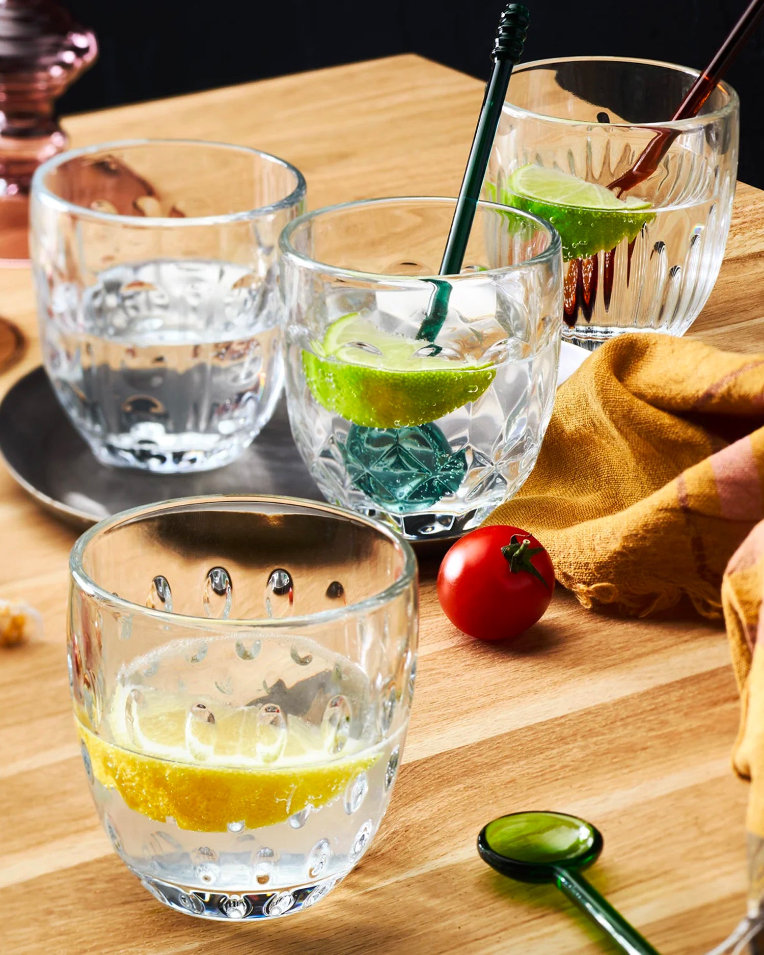 Set 4 bicchieri acqua in vetro Troquet