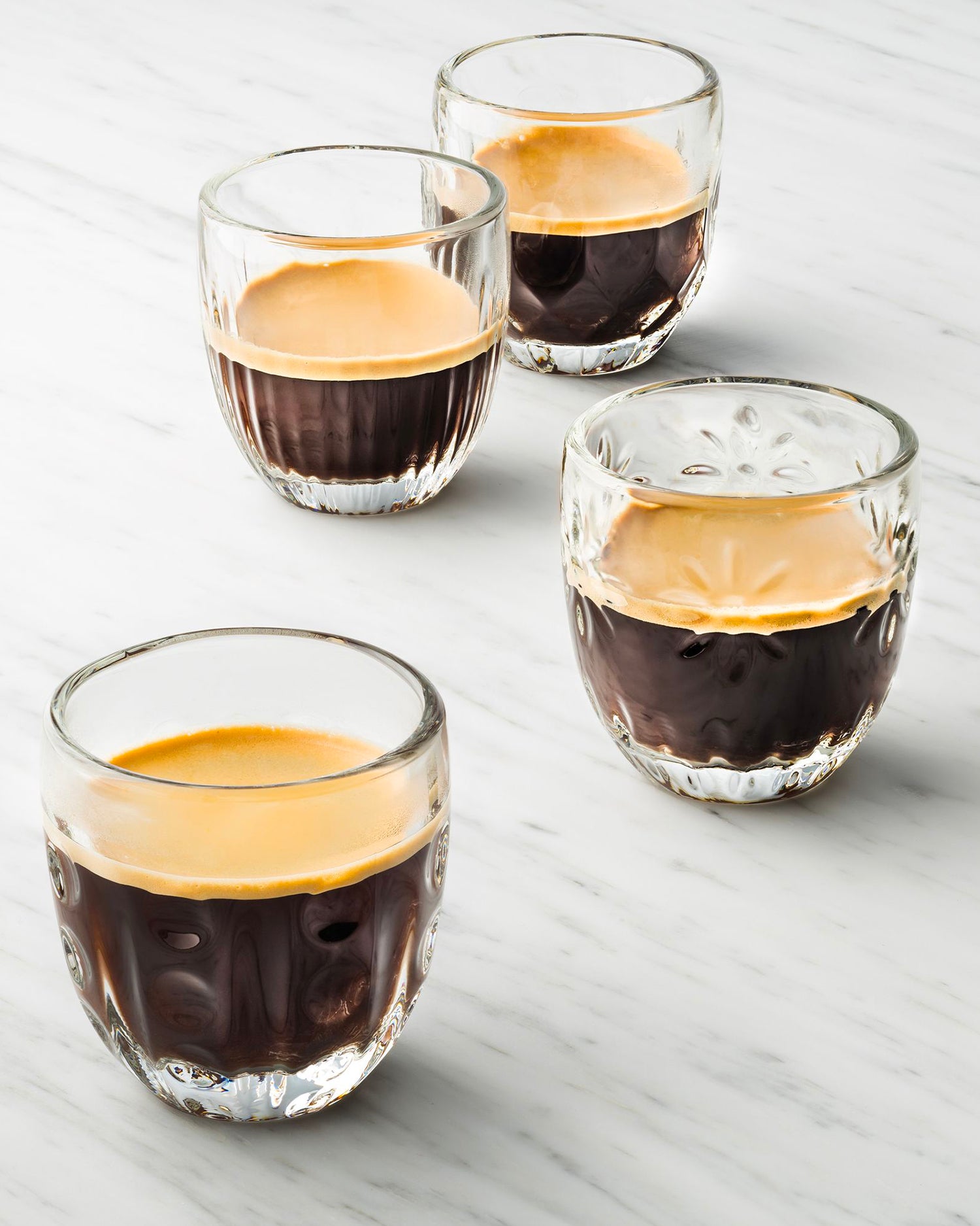 Set 4 tazzine da caffè in vetro Troquet