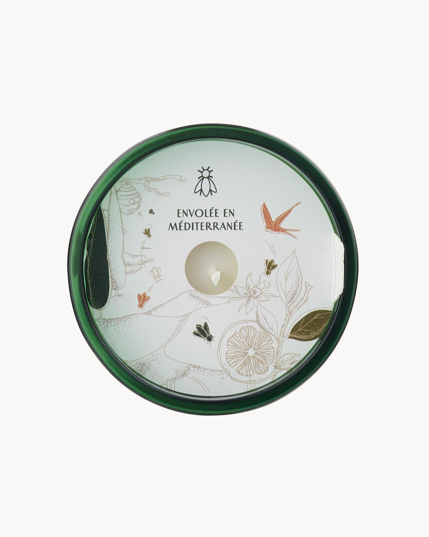 Candela in vetro Abeille meditarreano