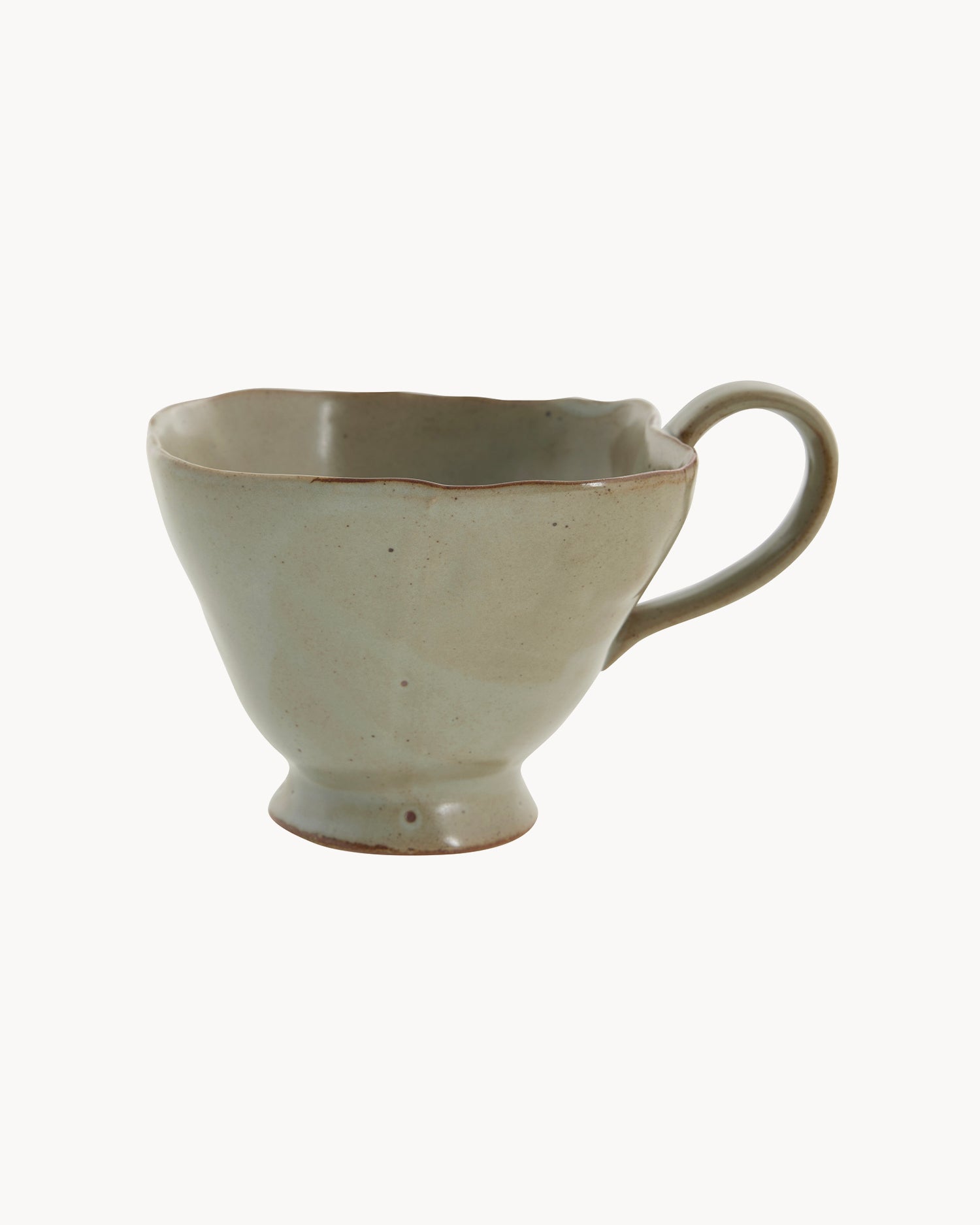 Mug in ceramica realizzata a mano Milla, verde