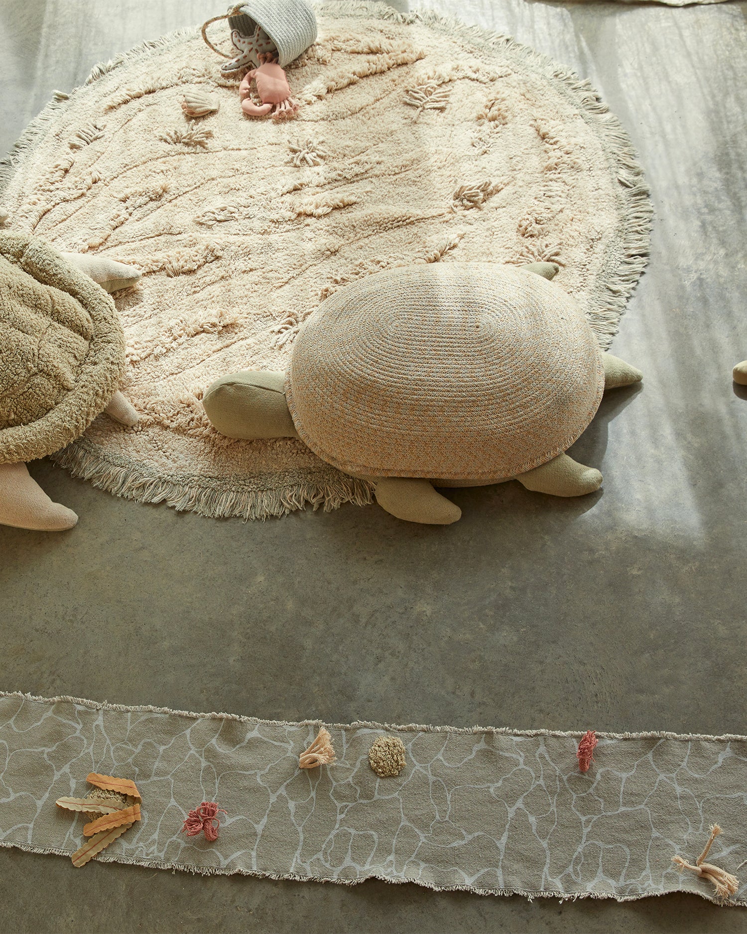 Cesto grande con coperchio realizzato a mano Mama Turtle