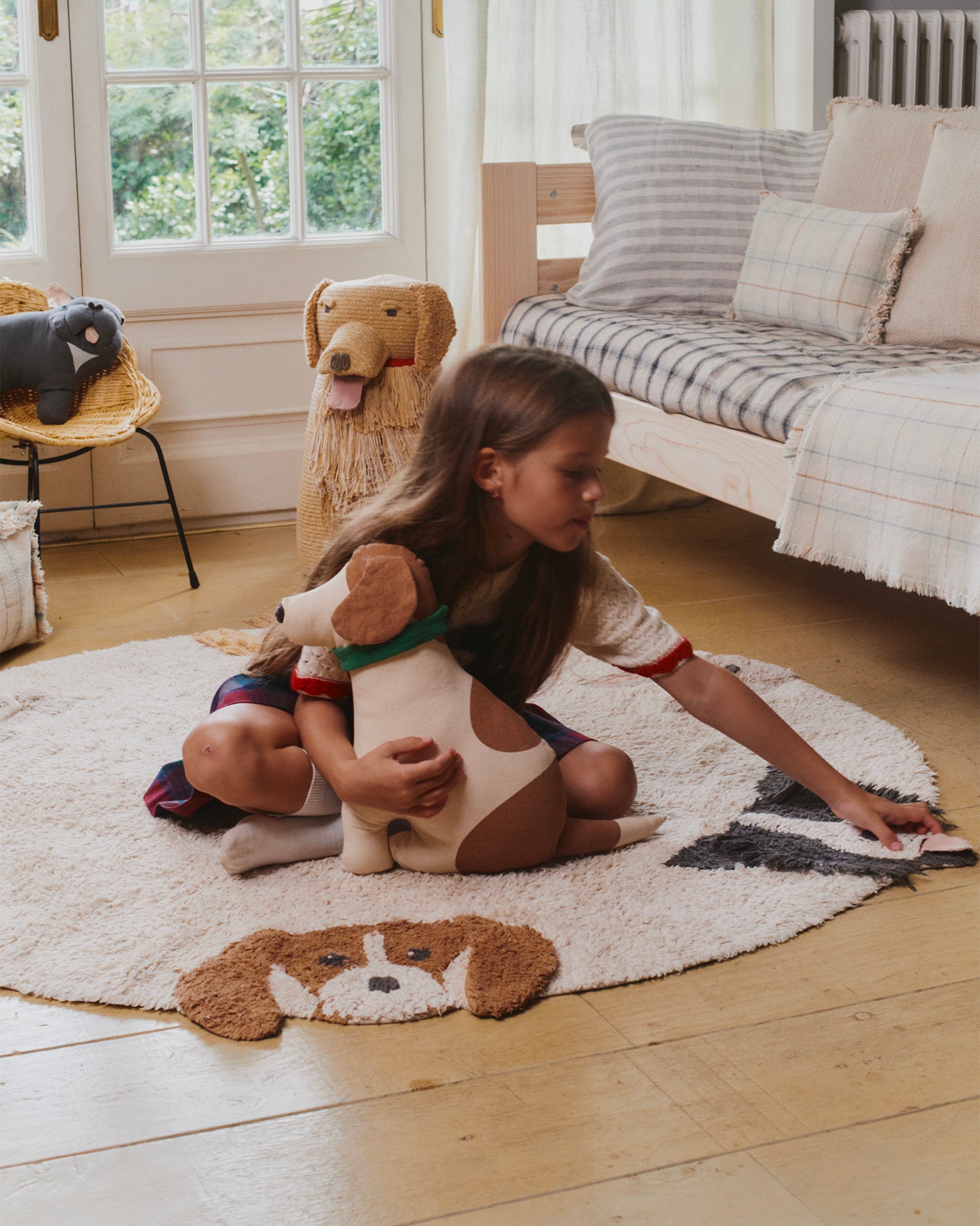 Cuscino in cotone realizzato a mano Cooper