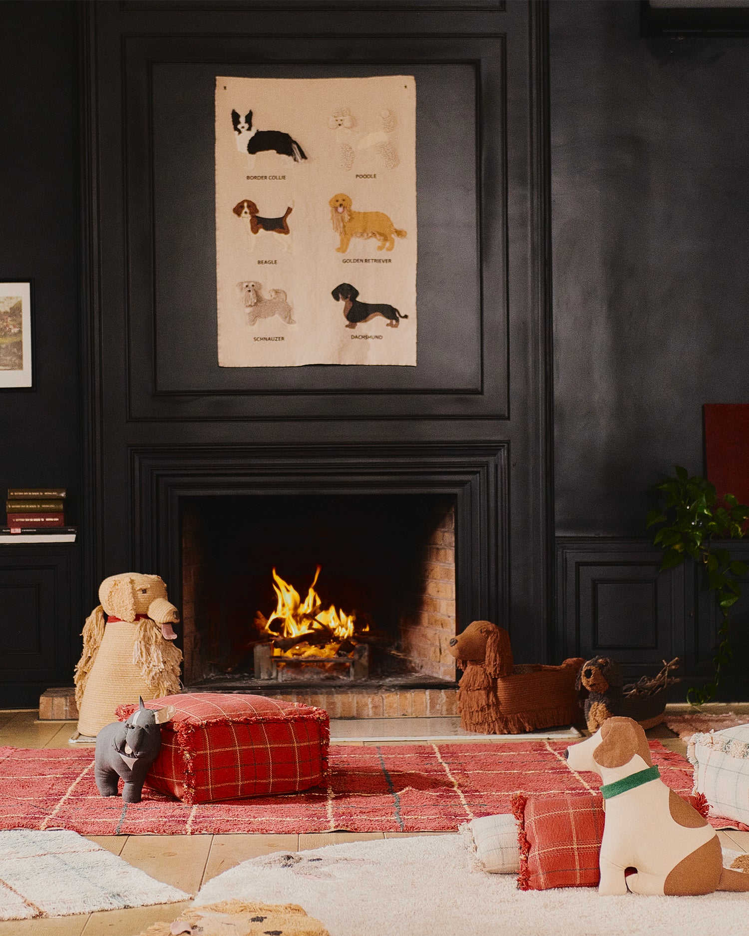 Decorazione da parete realizzata a mano Dogs