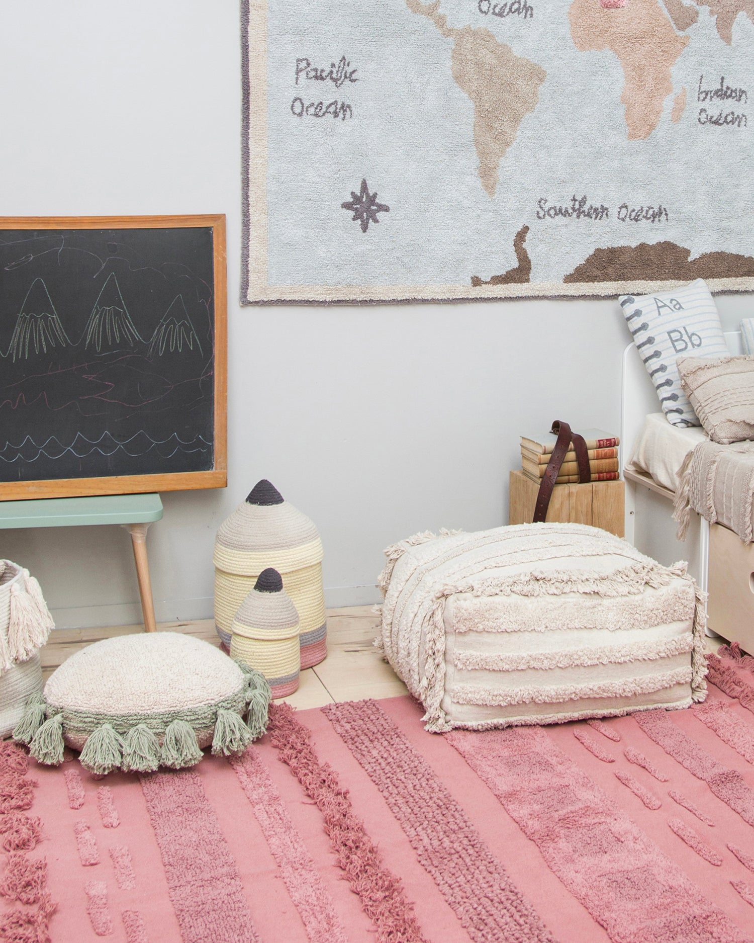 Pouf in cotone realizzato a mano Air