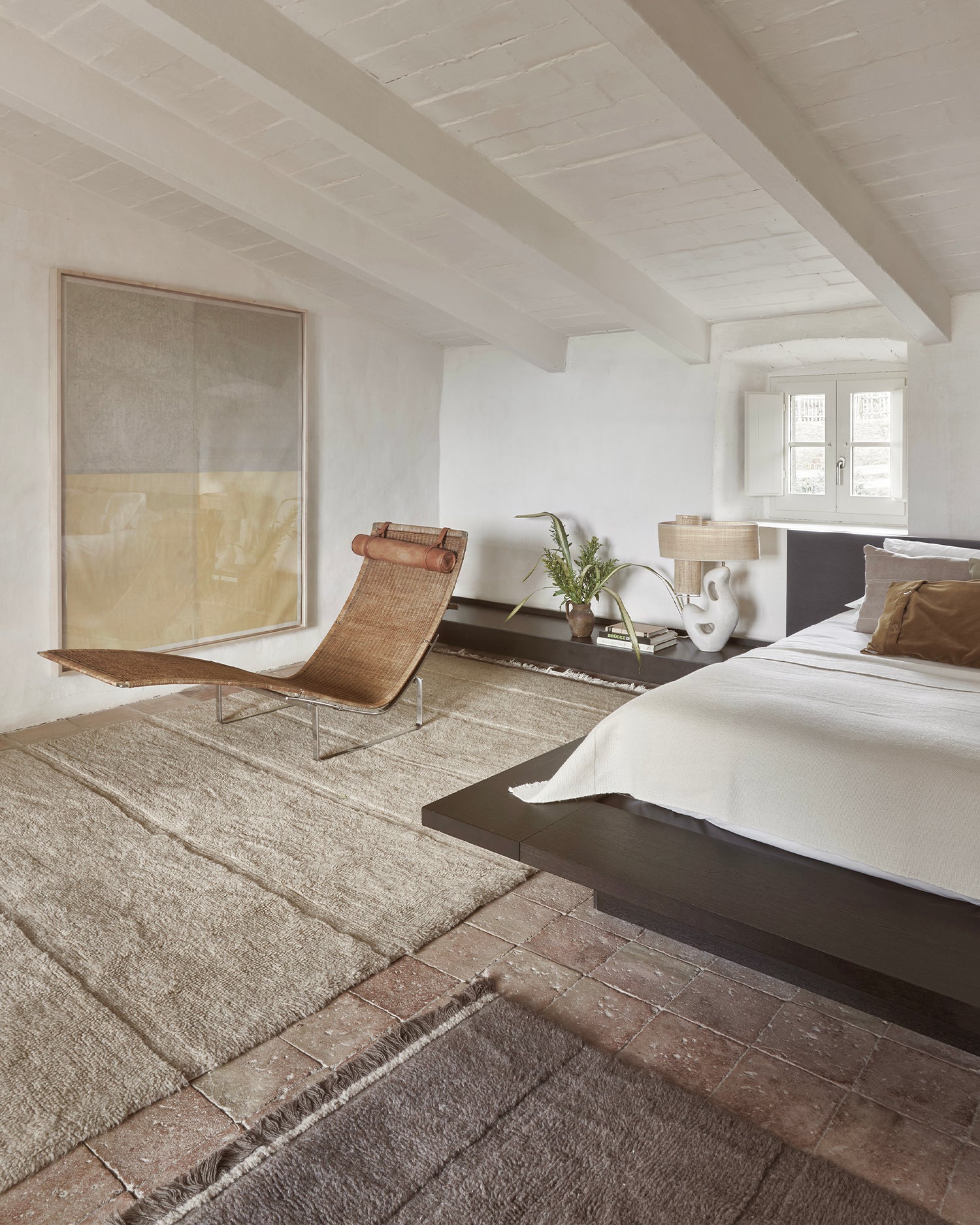 Tappeto lavabile in lana realizzato a mano Steppe