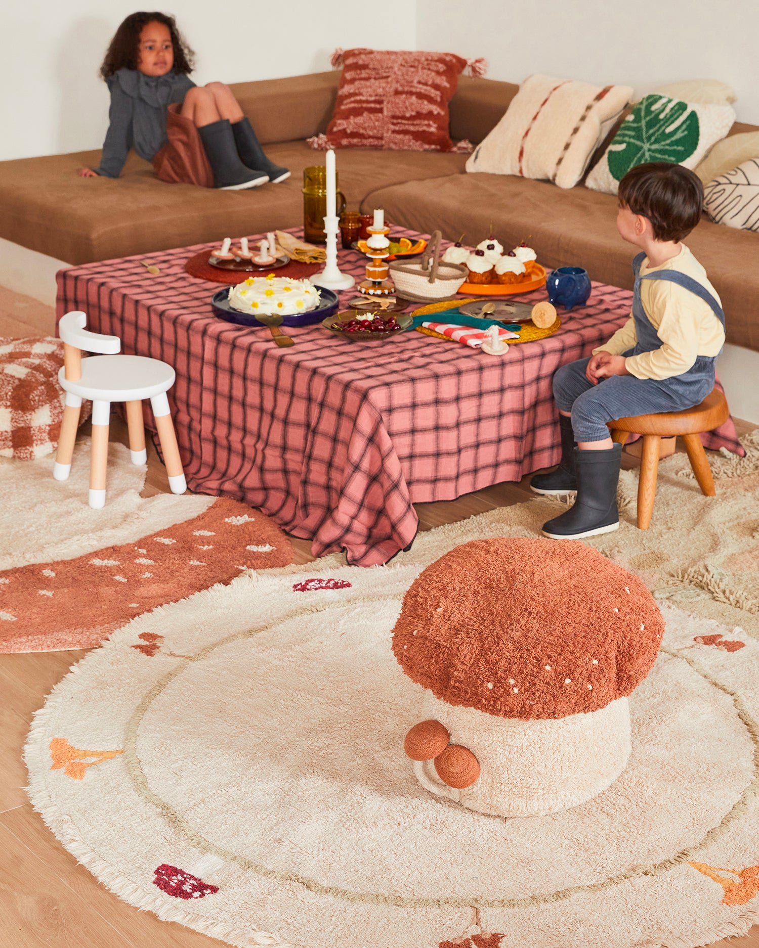 Pouf in cotone per bambini Boletus