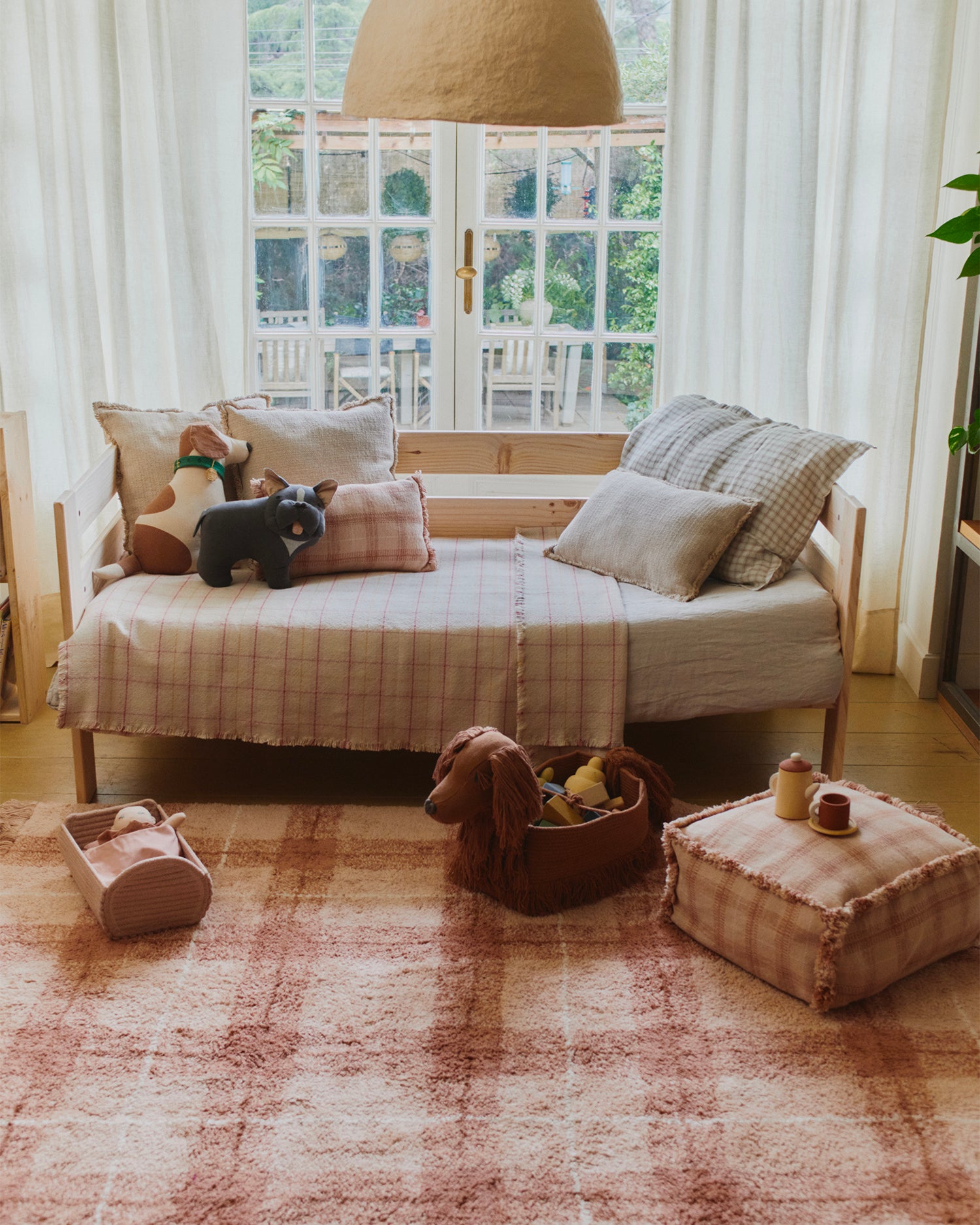 Pouf in cotone realizzato a mano Handloom