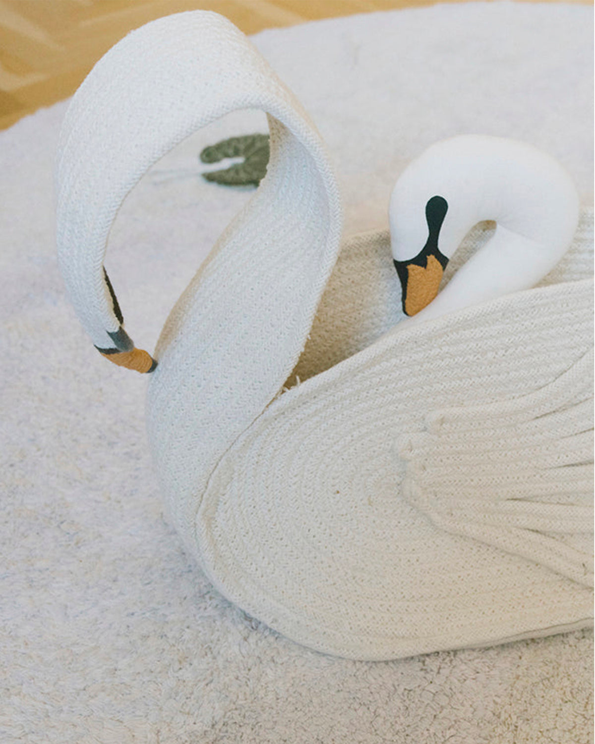 Cesto in corda intrecciata a mano Swan