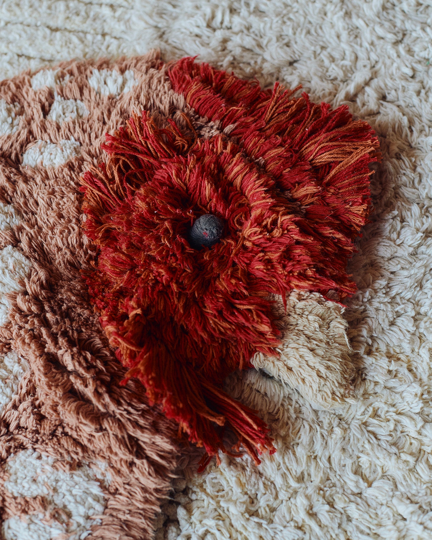 Tappeto lavabile in cotone realizzato a mano Chicken