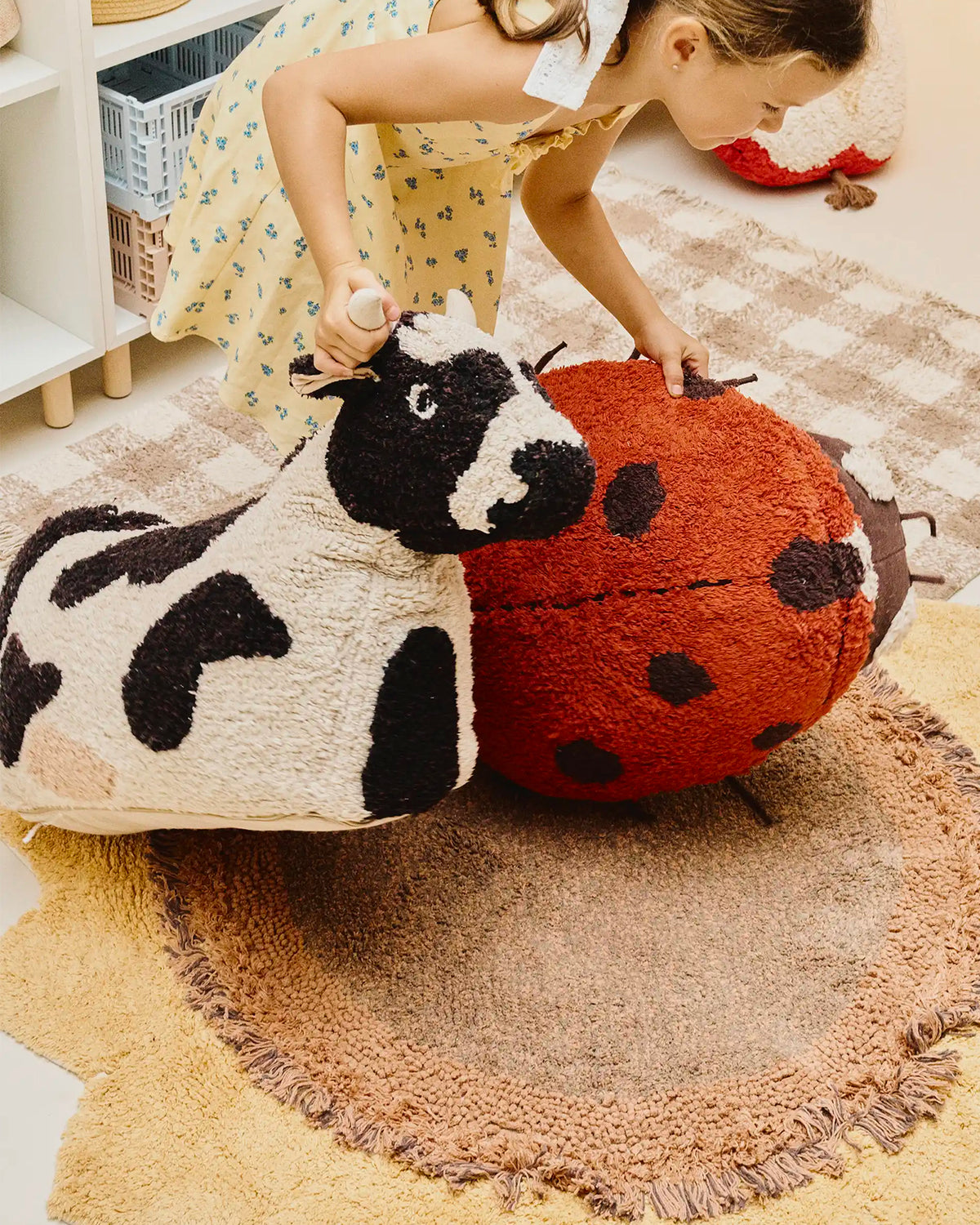 Cuscino da terra in cotone Ladybug Maria
