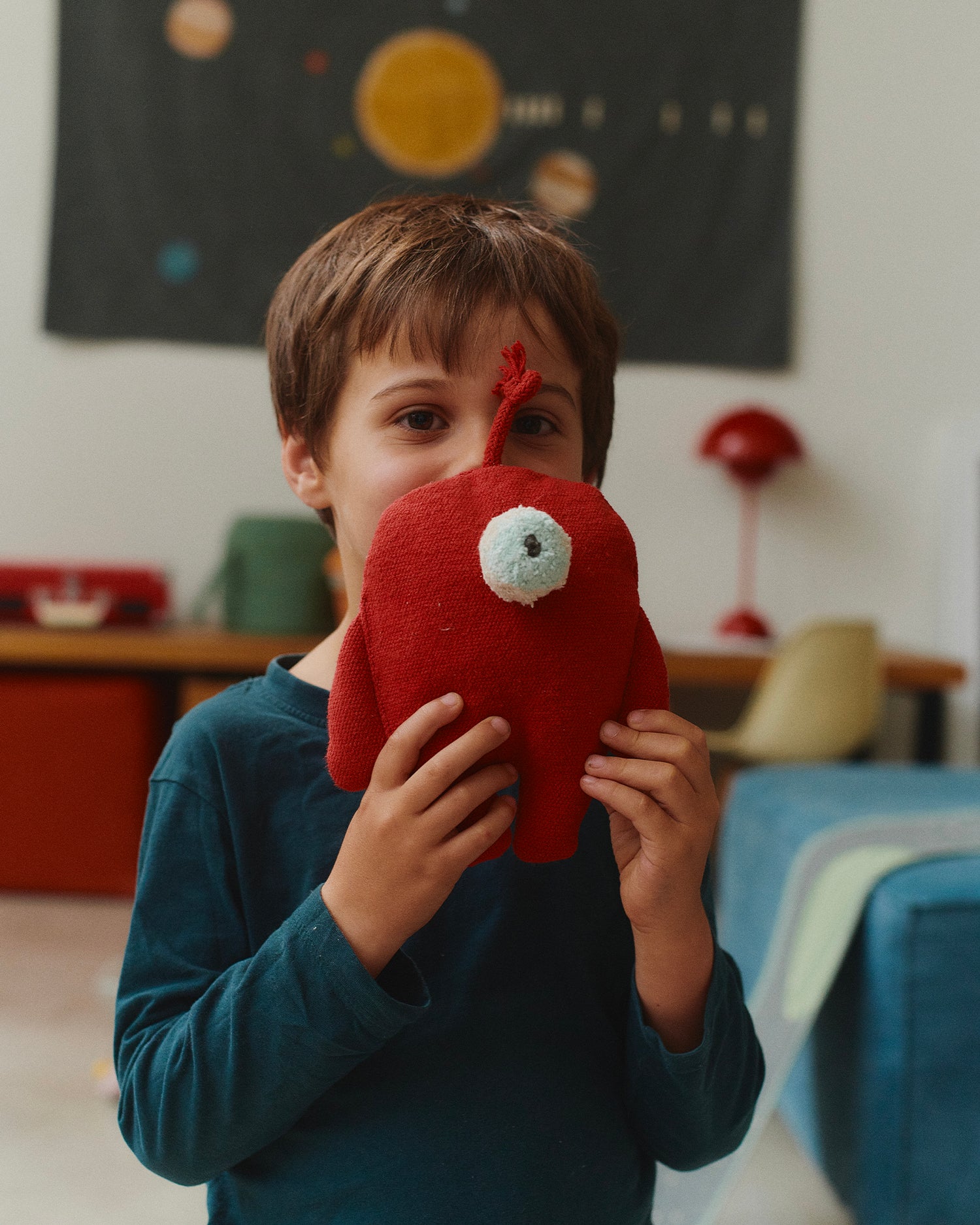 Cesto grande con coperchio realizzato a mano Ufo