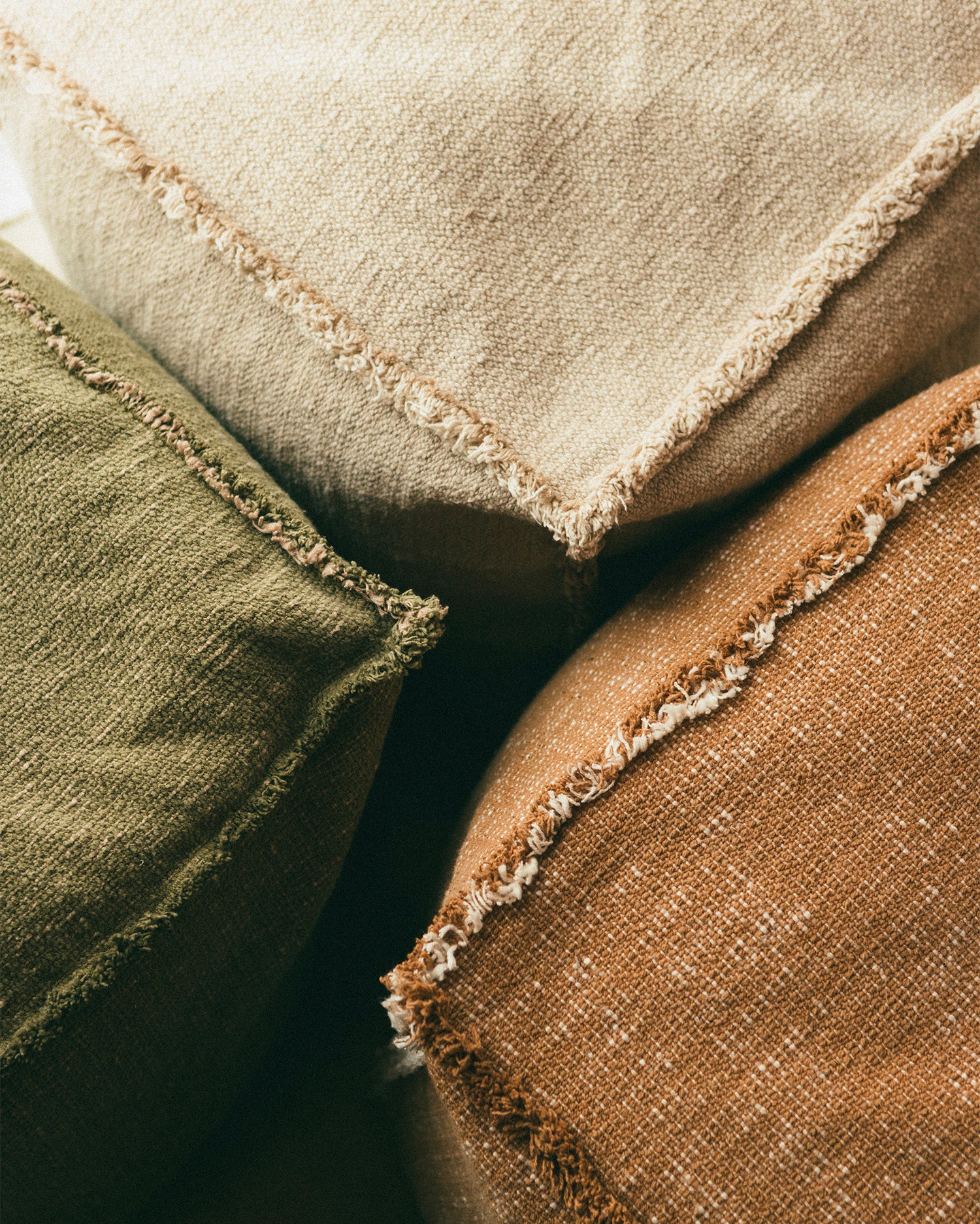 Pouf in cotone realizzato a mano Handloom