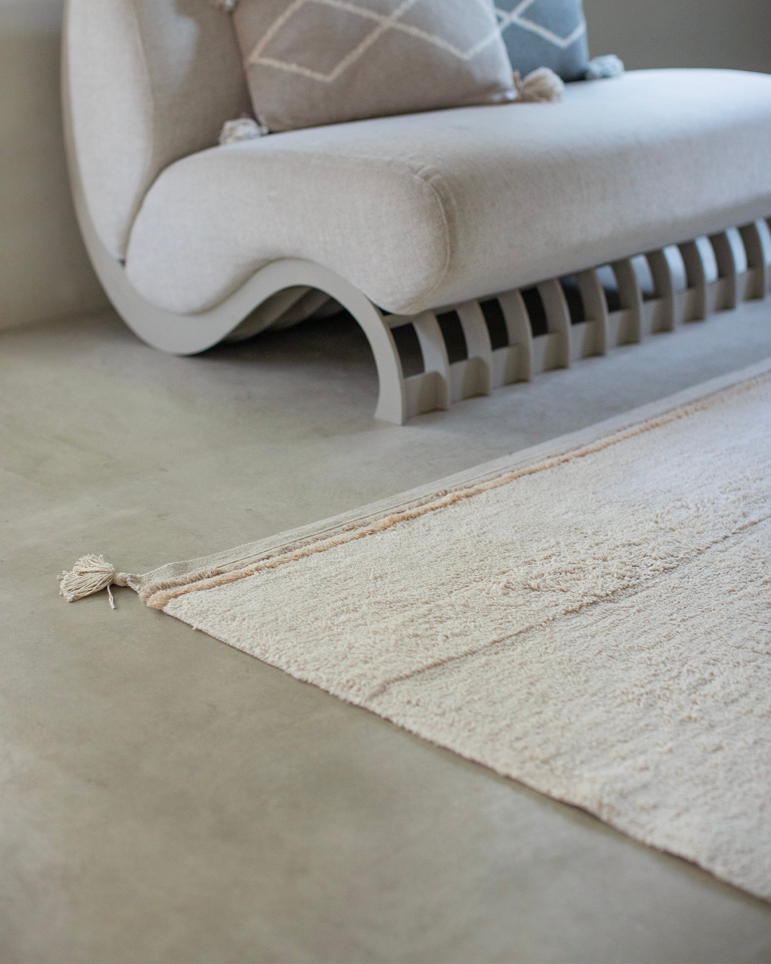 Tappeto lavabile in cotone realizzato a mano Bloom