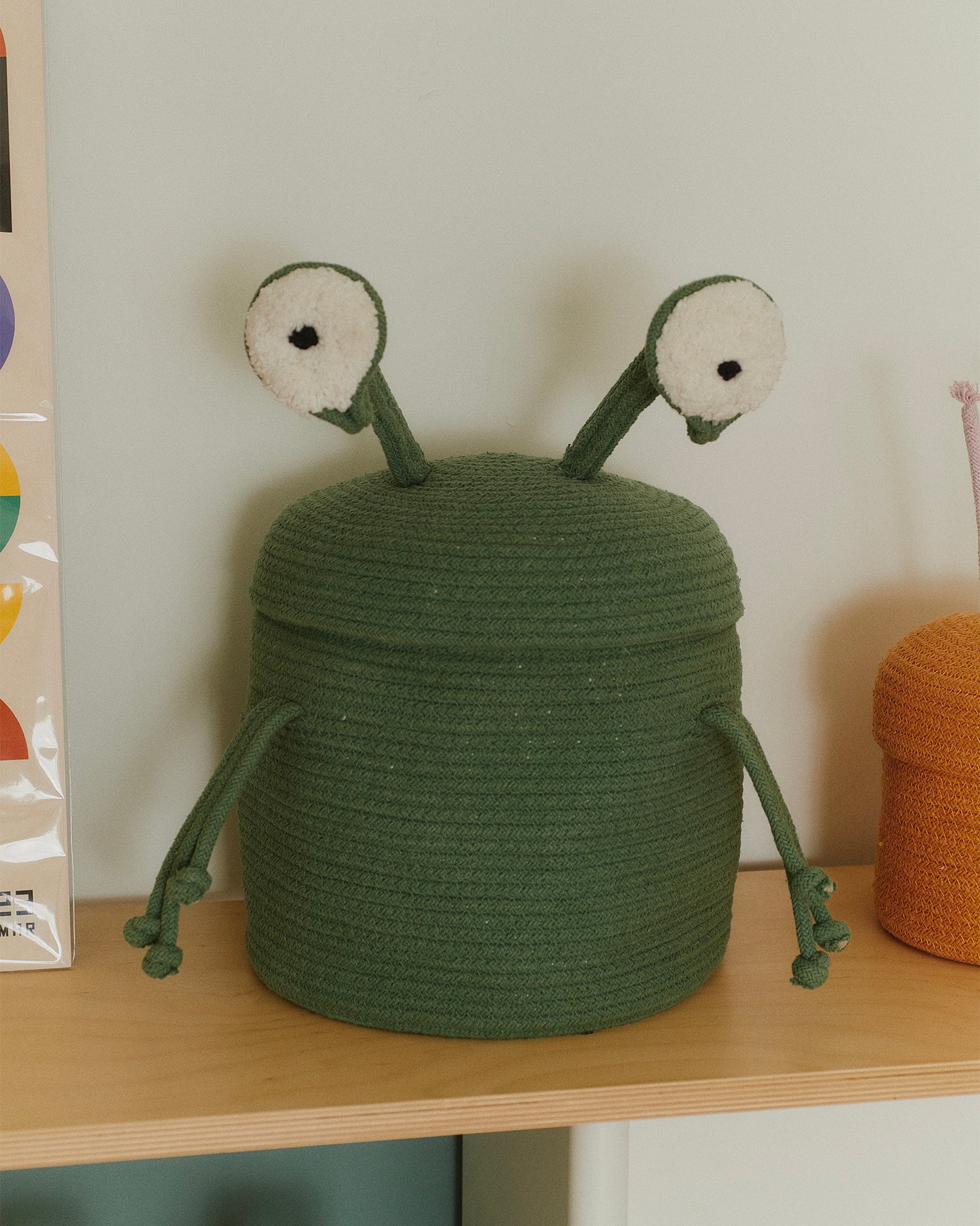 Cesto con coperchio realizzato a mano Alien Zog