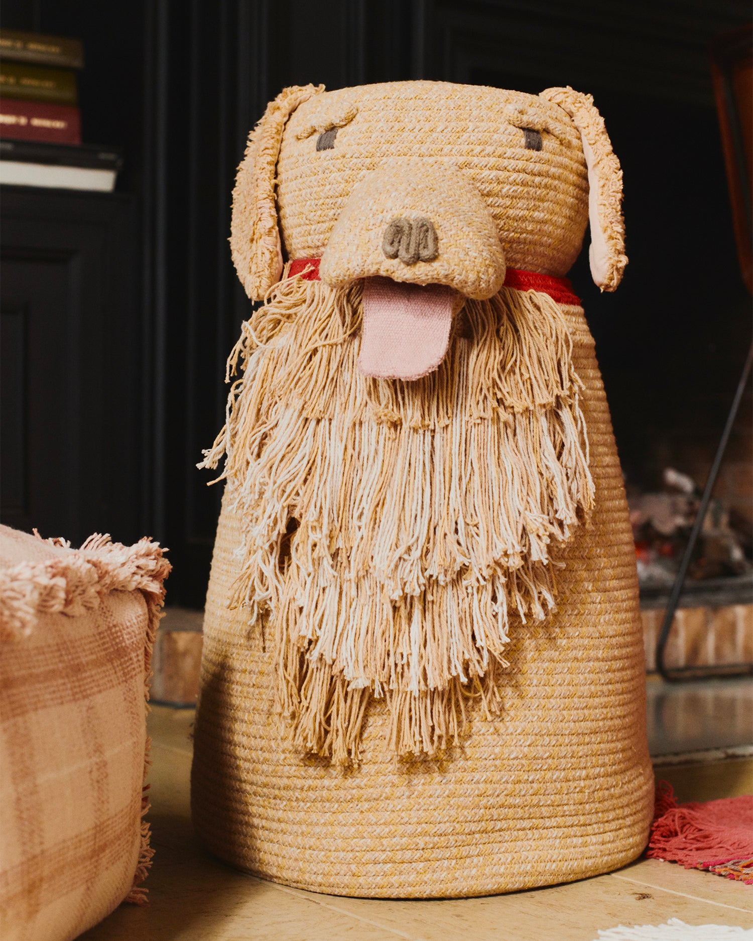 Cesto con coperchio realizzato a mano Luna