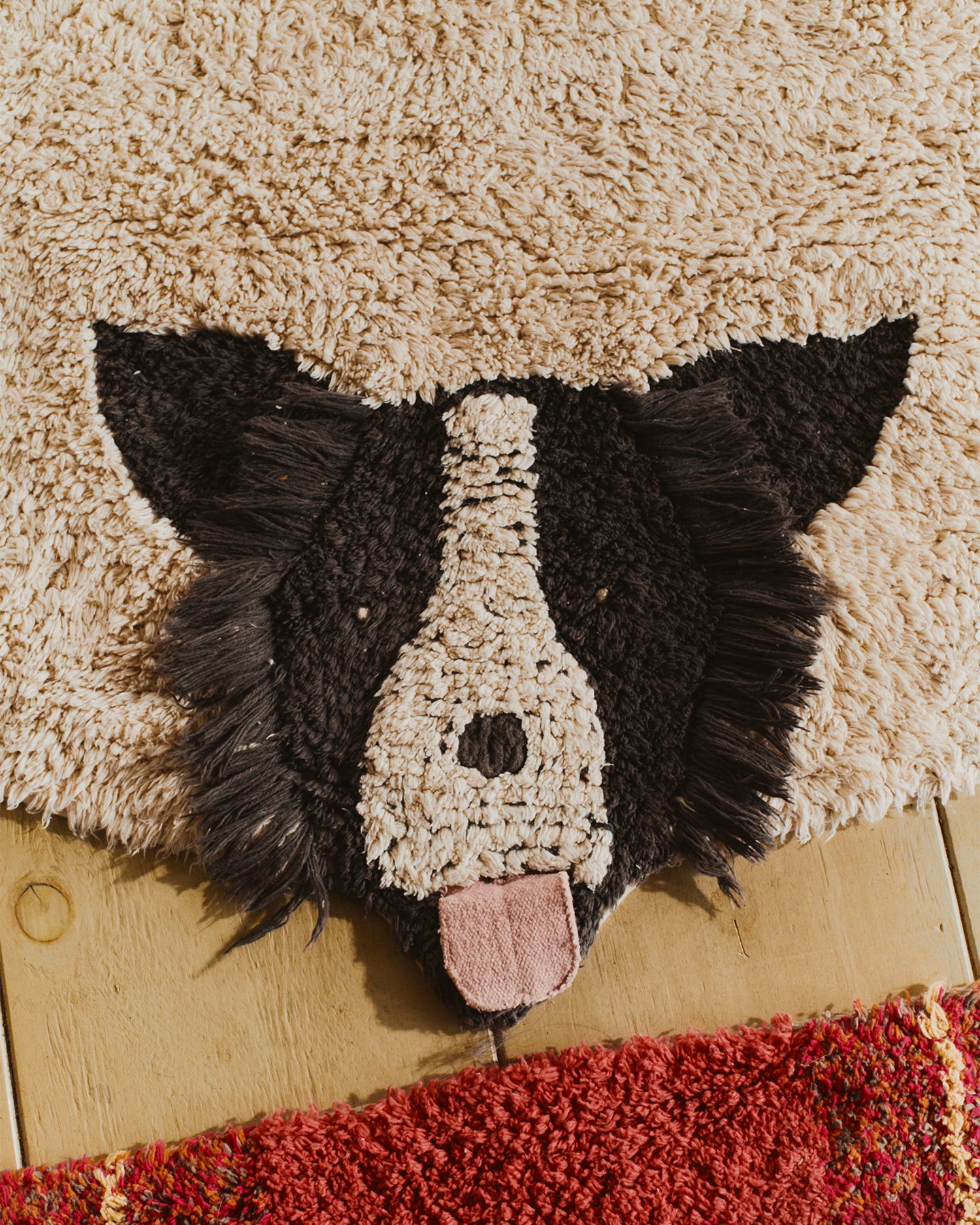 Tappeto lavabile in cotone realizzato a mano Dogs