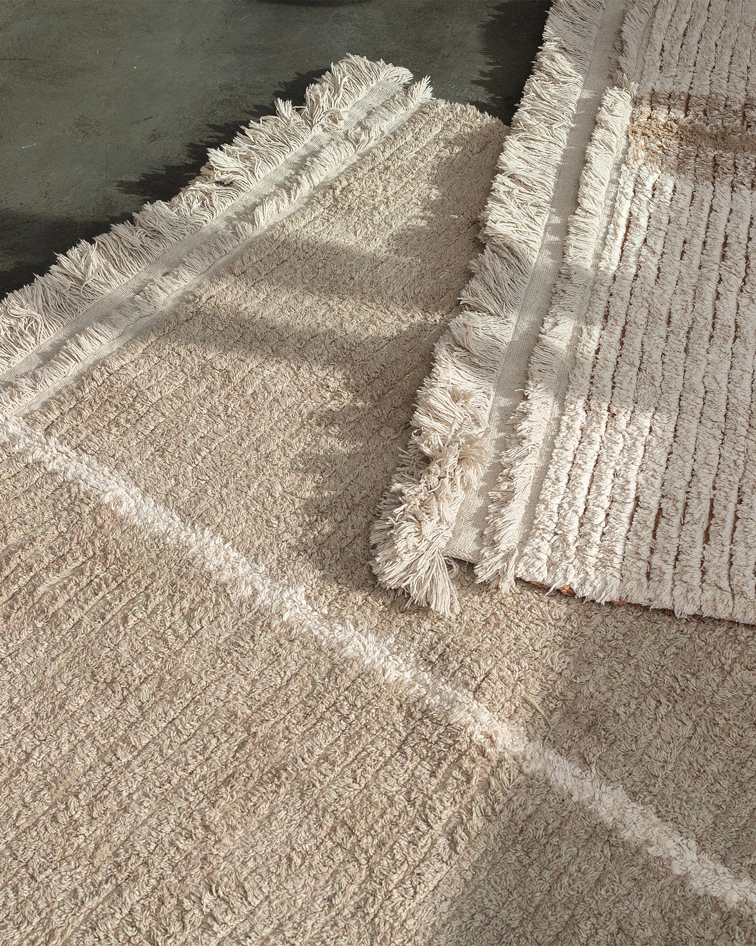 Tappeto lavabile in cotone realizzato a mano Duetto