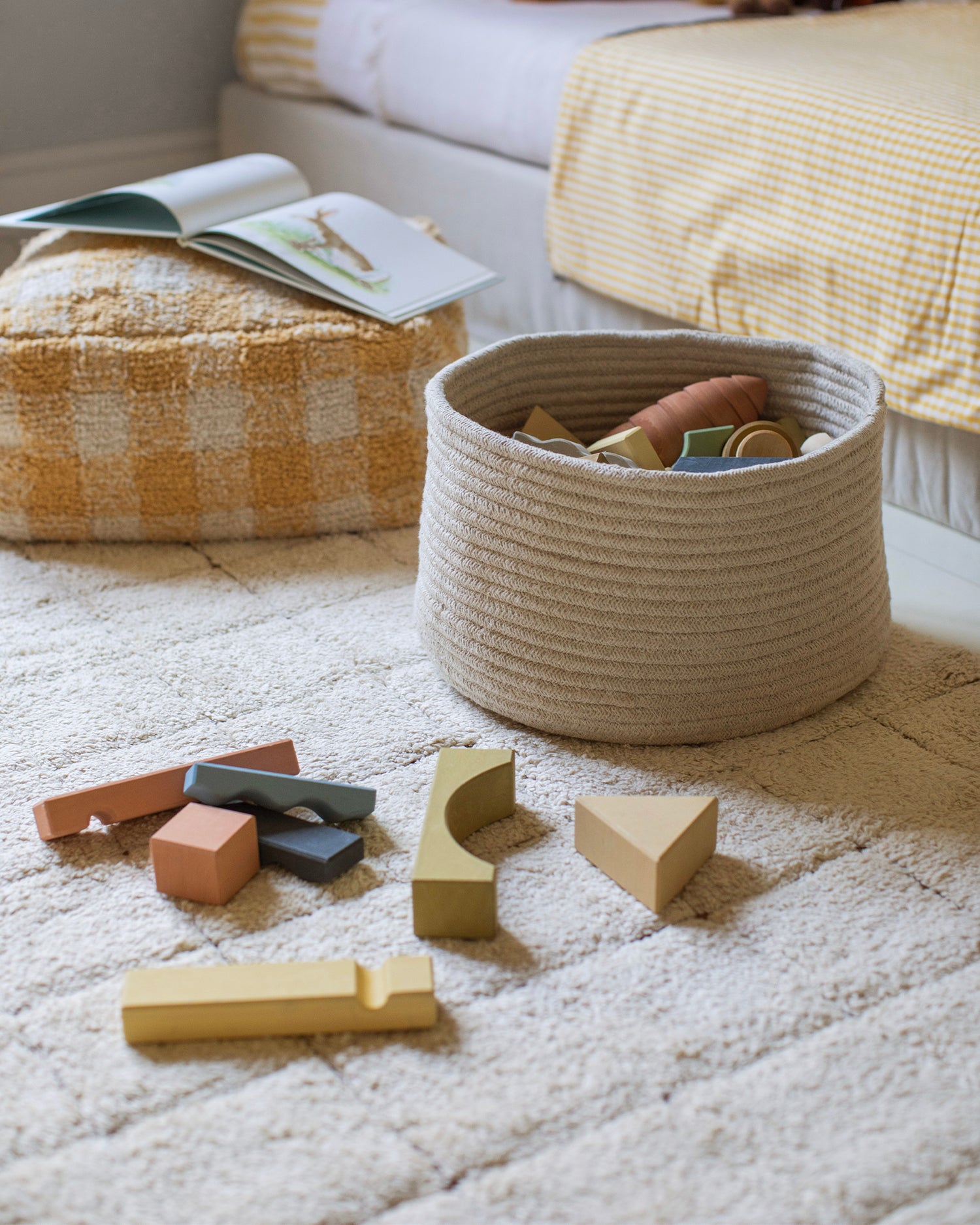 Tappeto lavabile in cotone realizzato a mano Mosaic