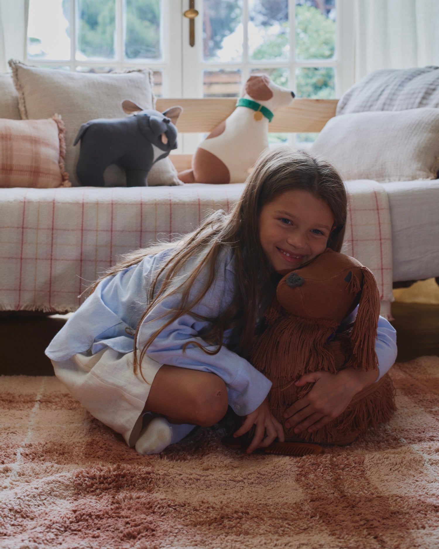 Tappeto lavabile in cotone realizzato a mano Tartan