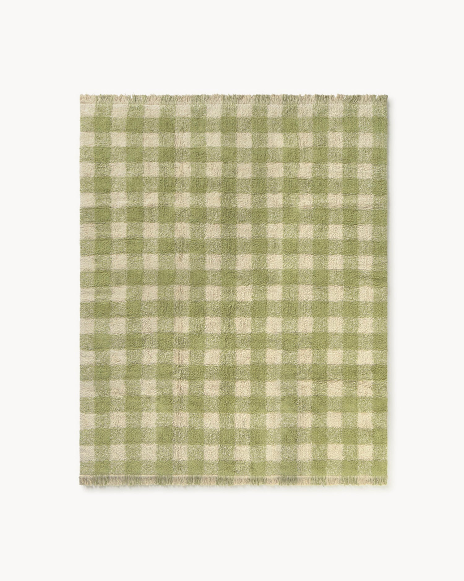 Tappeto lavabile in cotone realizzato a mano Vichy