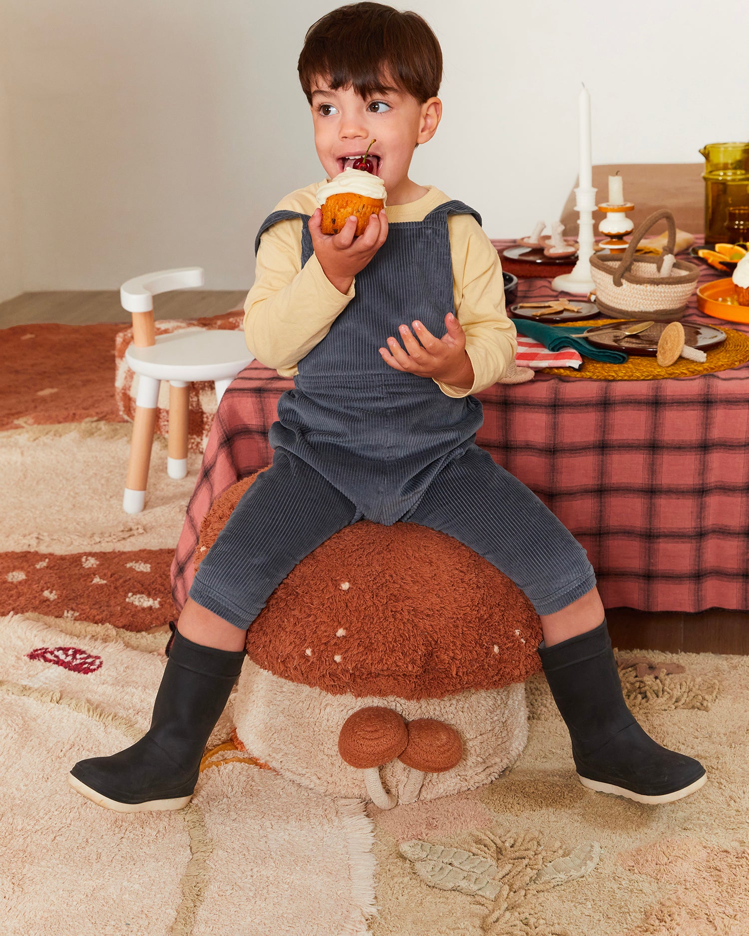 Pouf in cotone per bambini Boletus
