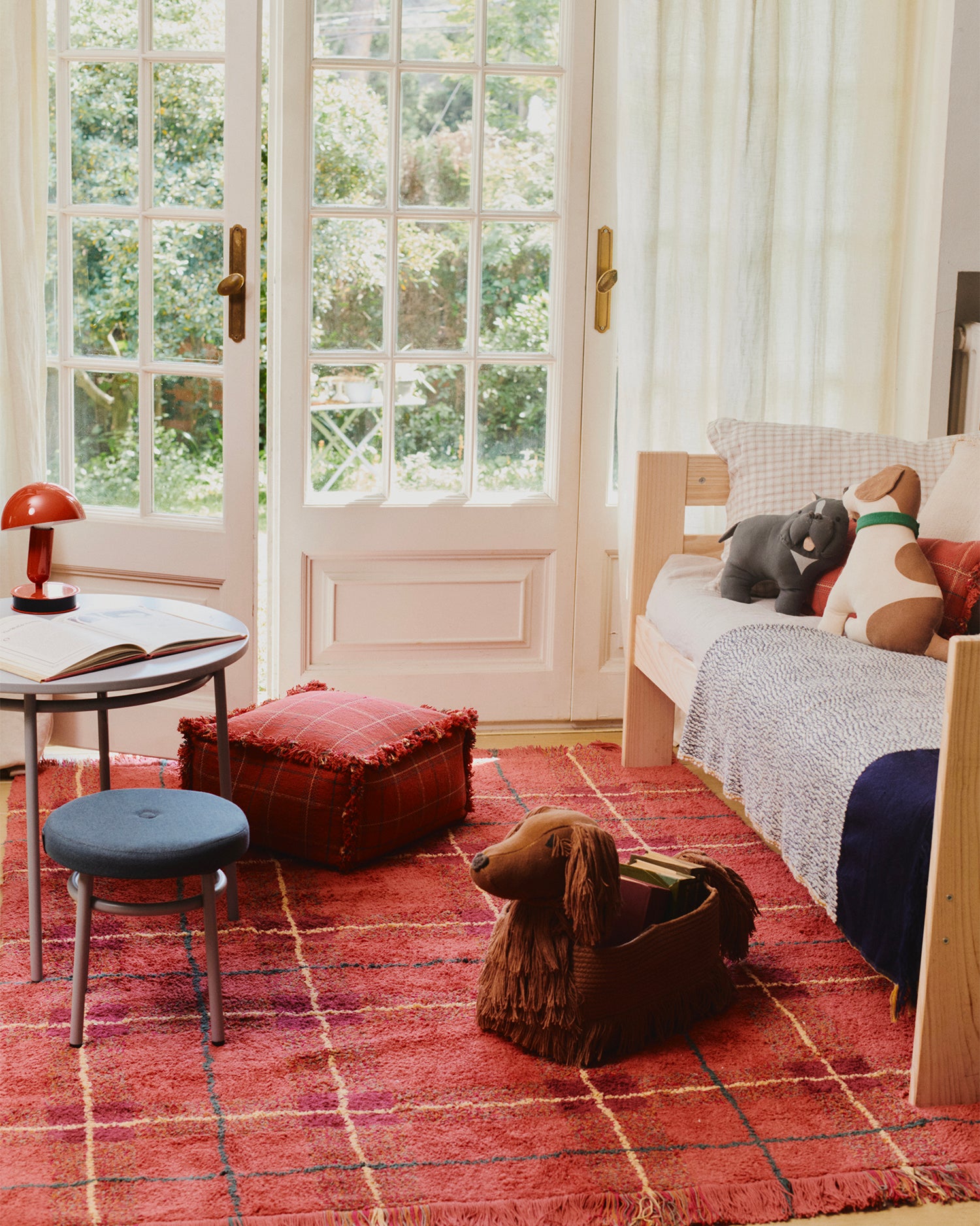 Pouf in cotone realizzato a mano Handloom