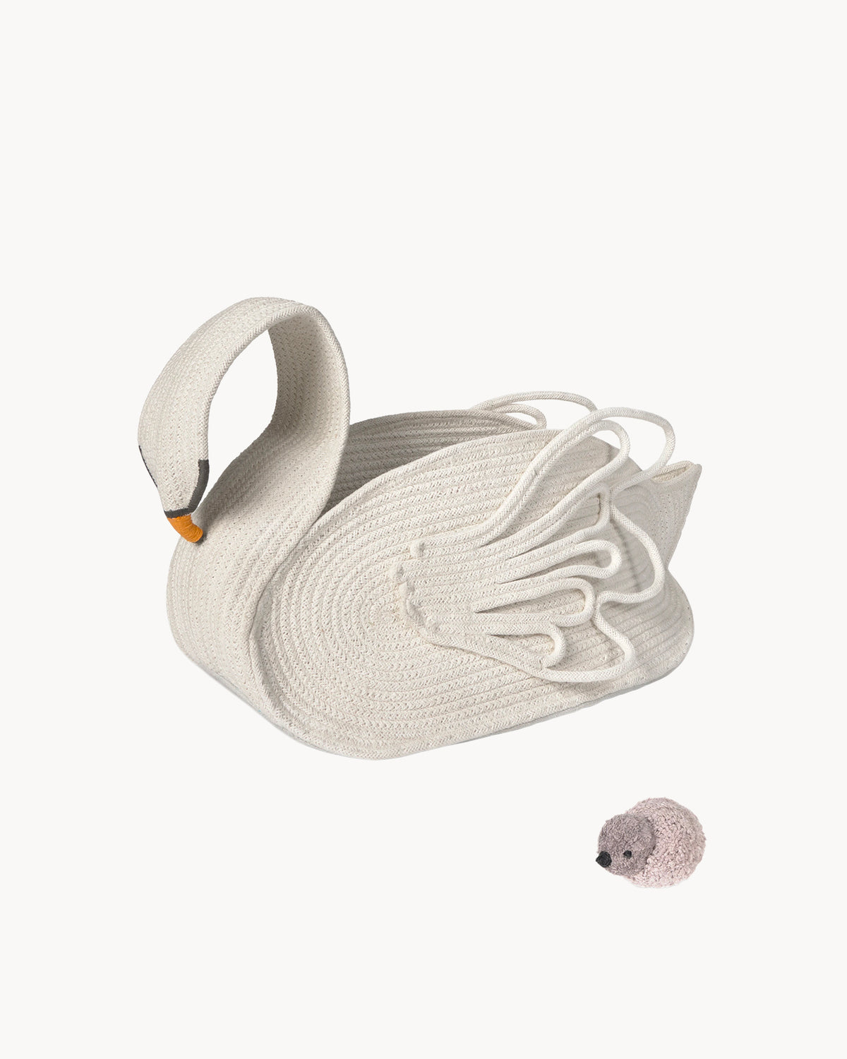 Cesto in corda intrecciata a mano Swan