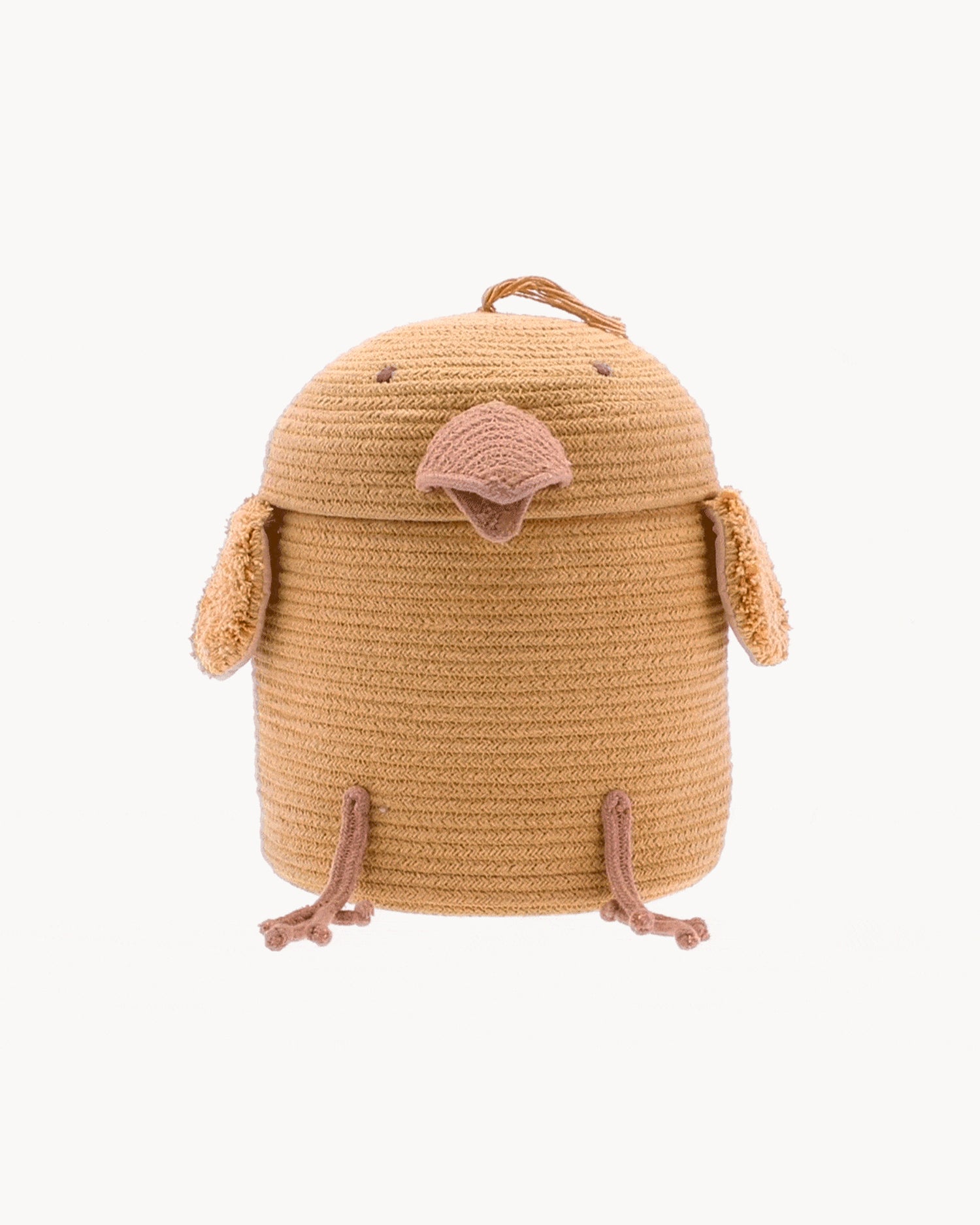 Cesto con coperchio realizzato a mano Charlie the Chicken