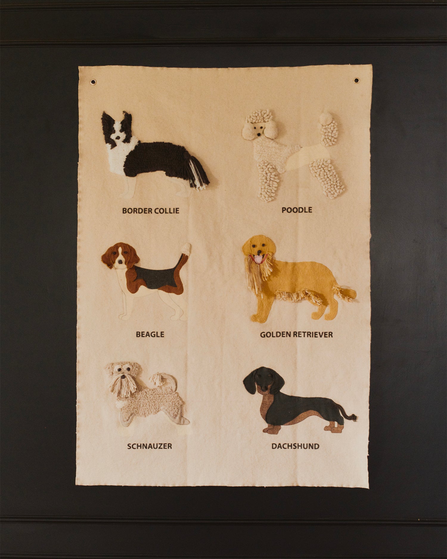 Decorazione da parete realizzata a mano Dogs