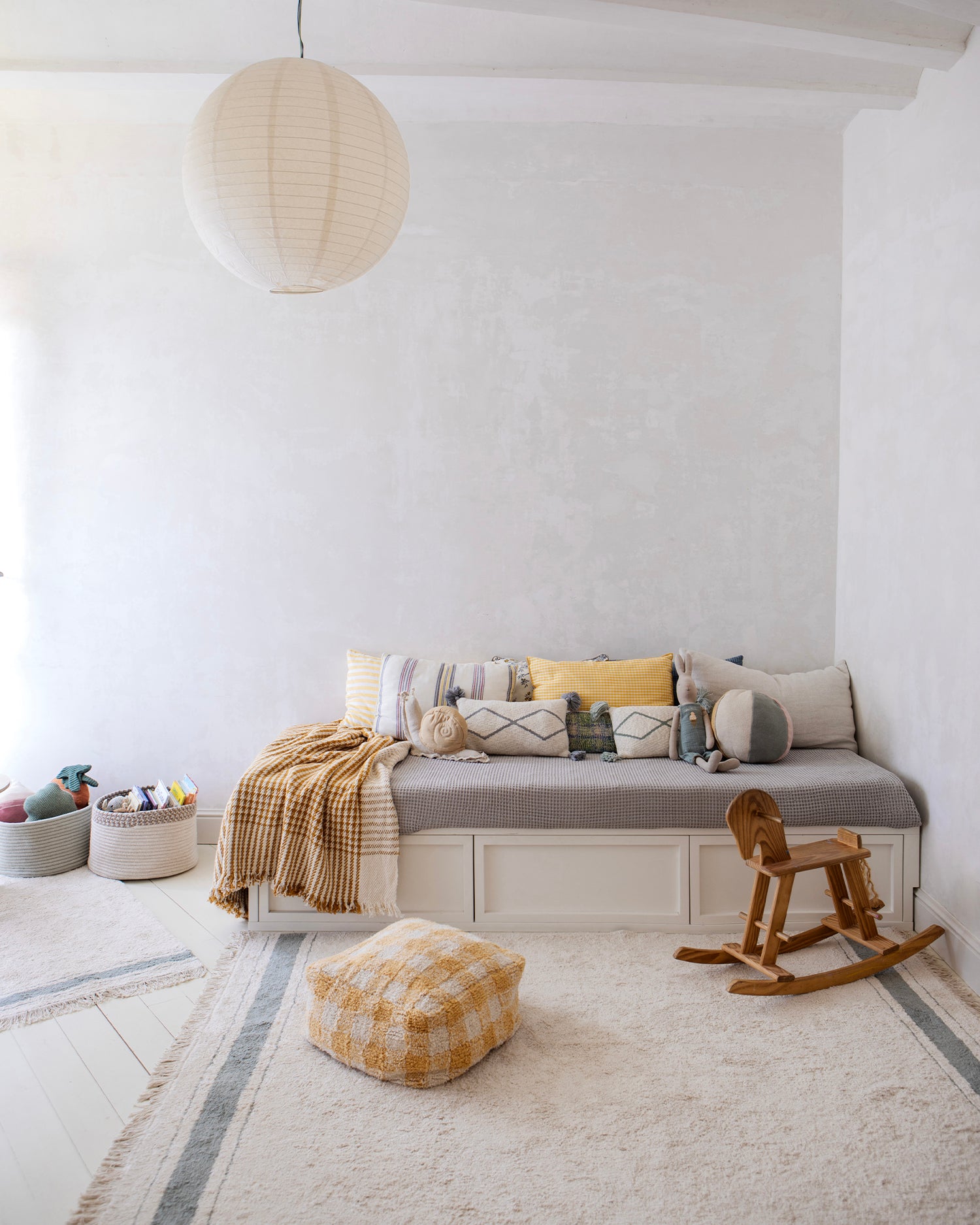 Pouf per bambini in cotone Vichy
