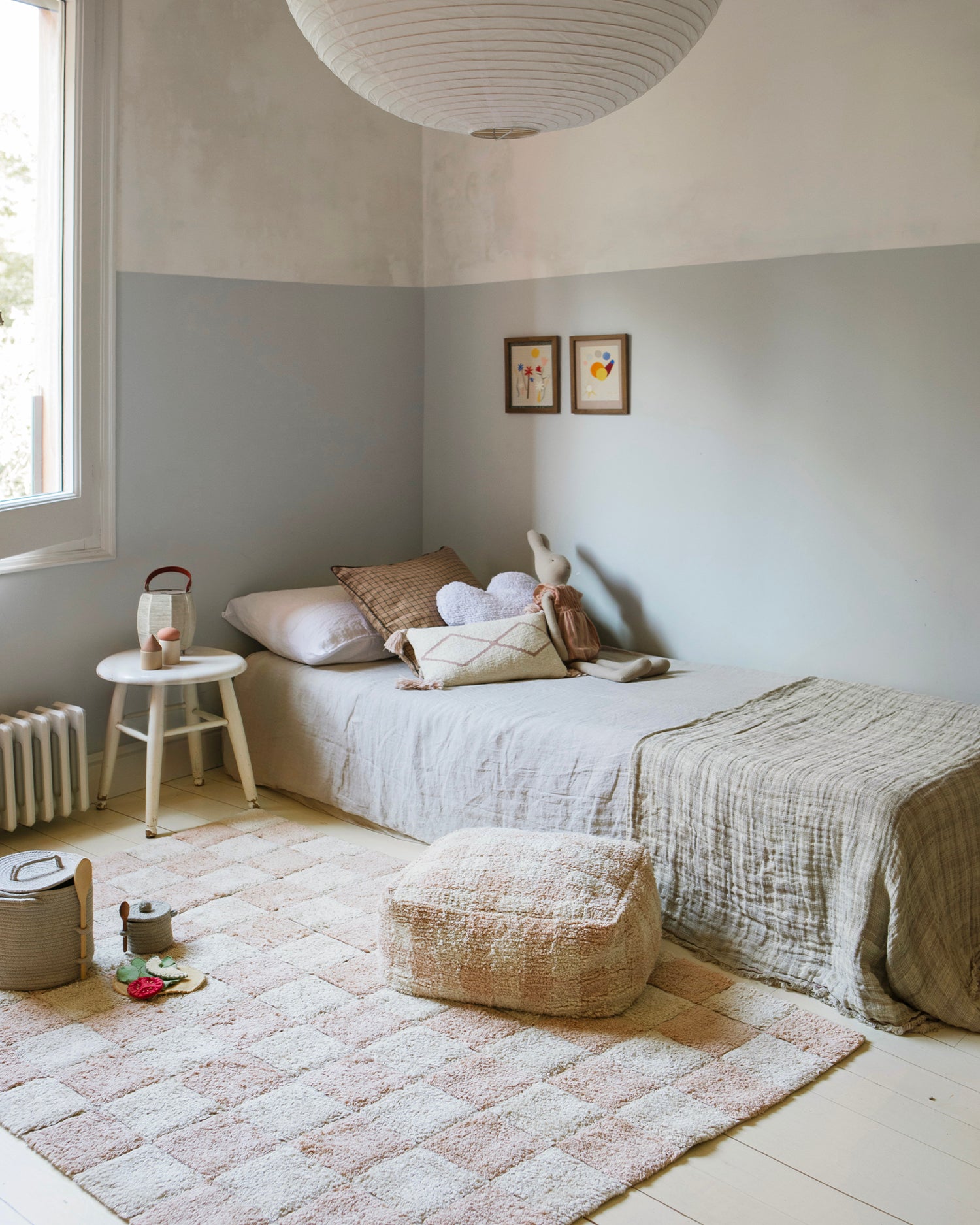 Tappeto lavabile in cotone realizzato a mano Tiles
