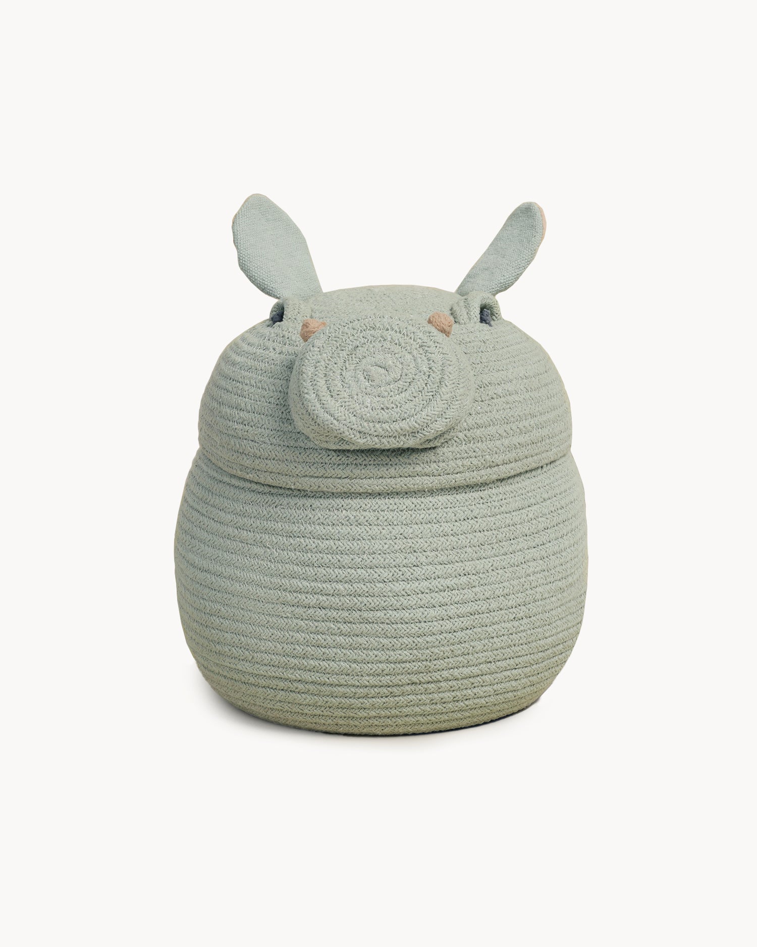 Cesto con coperchio realizzato a mano Henry the Hippo