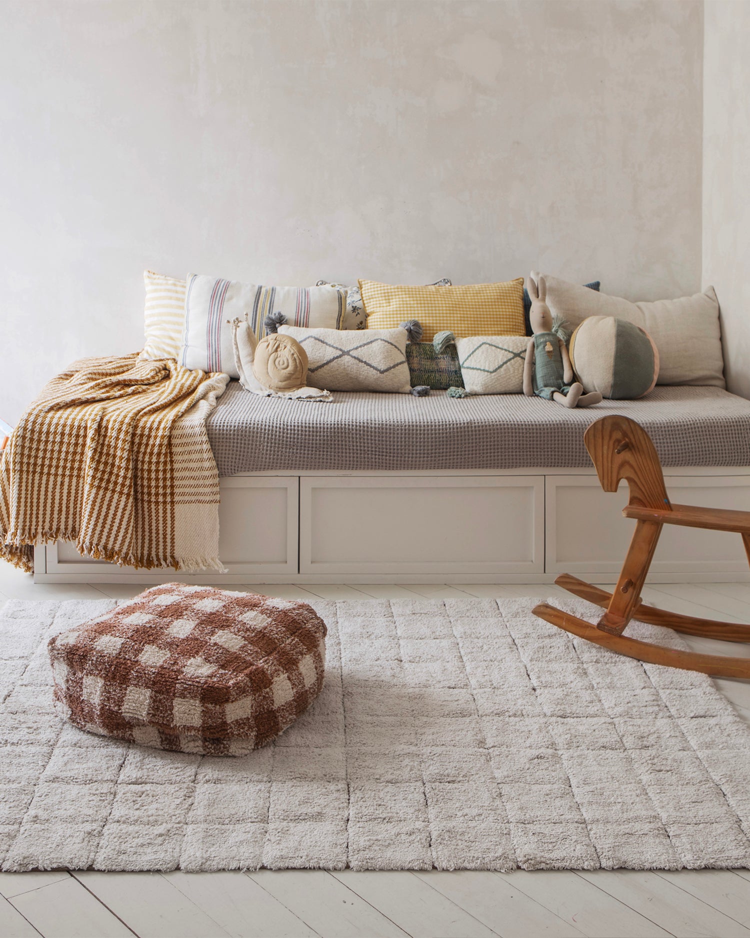 Tappeto lavabile in cotone realizzato a mano Mosaic