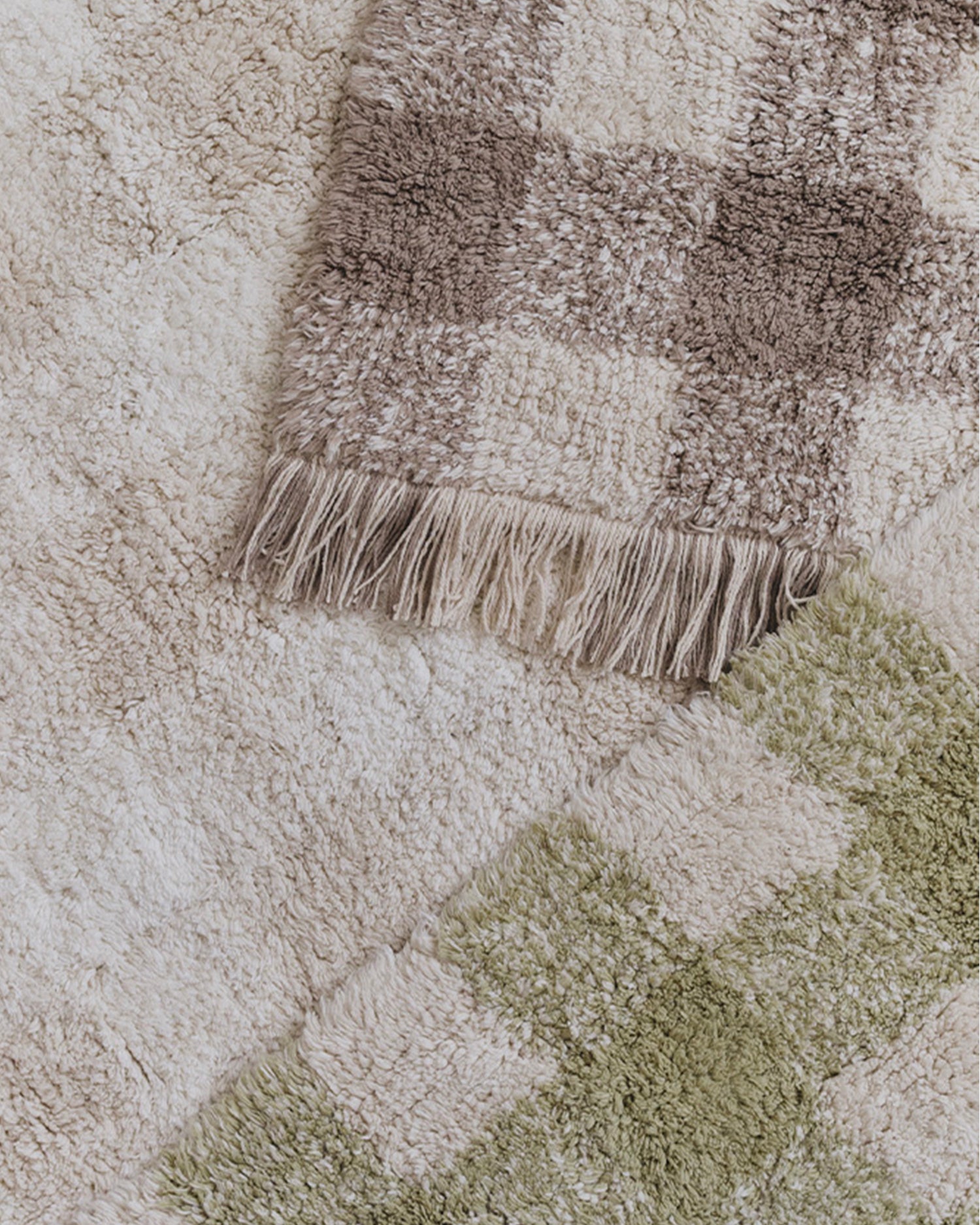 Tappeto lavabile in cotone realizzato a mano Vichy