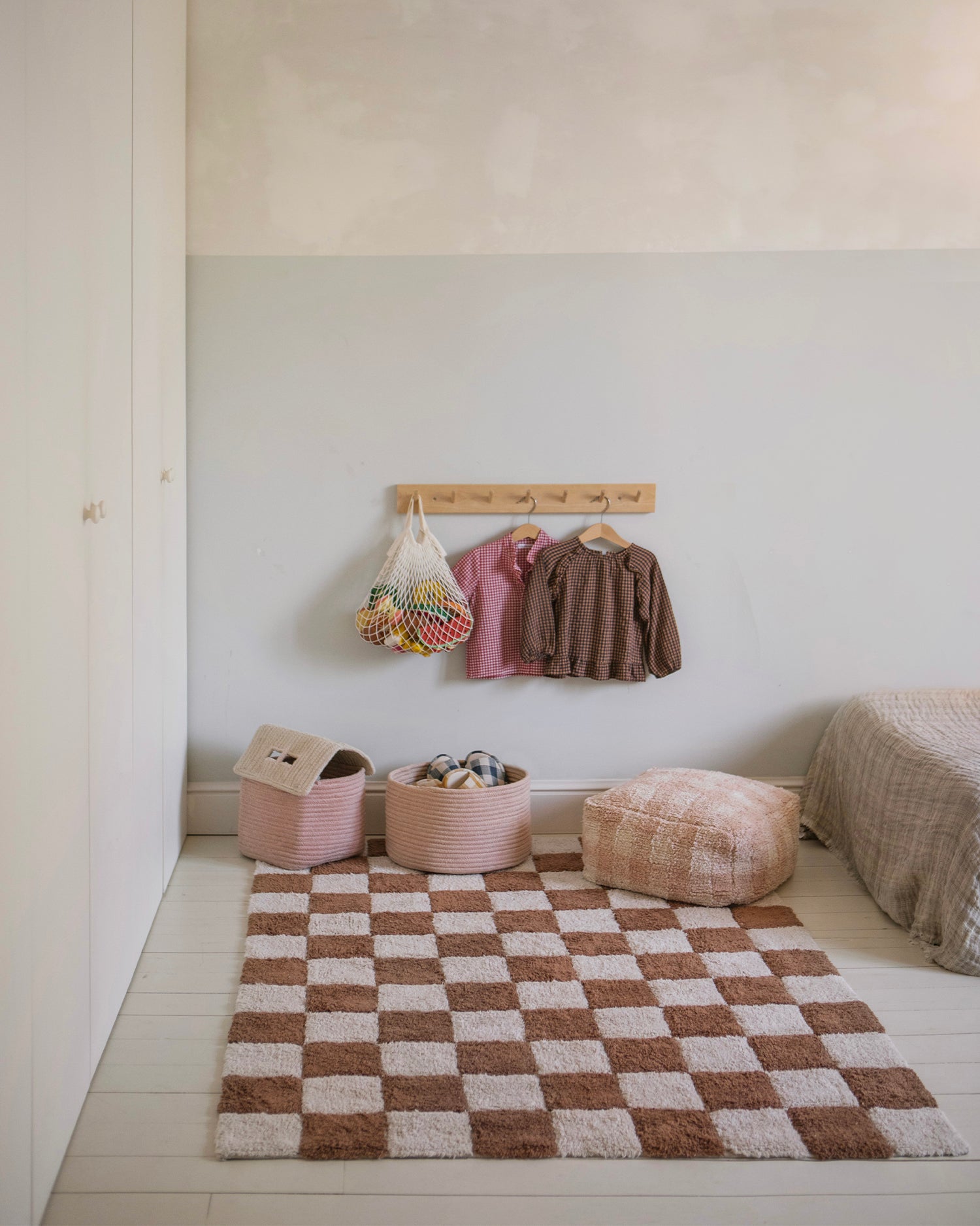 Tappeto lavabile in cotone realizzato a mano Tiles