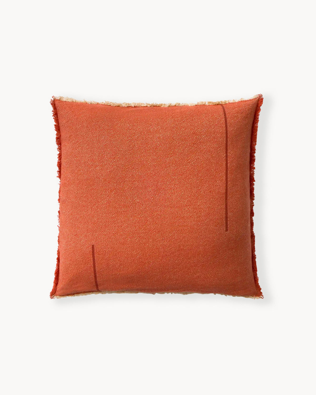 Cuscino quadrato in cotone a righe verticali Silent Geometry