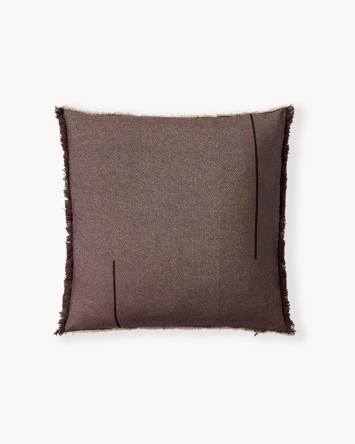Cuscino quadrato in cotone a righe verticali Silent Geometry