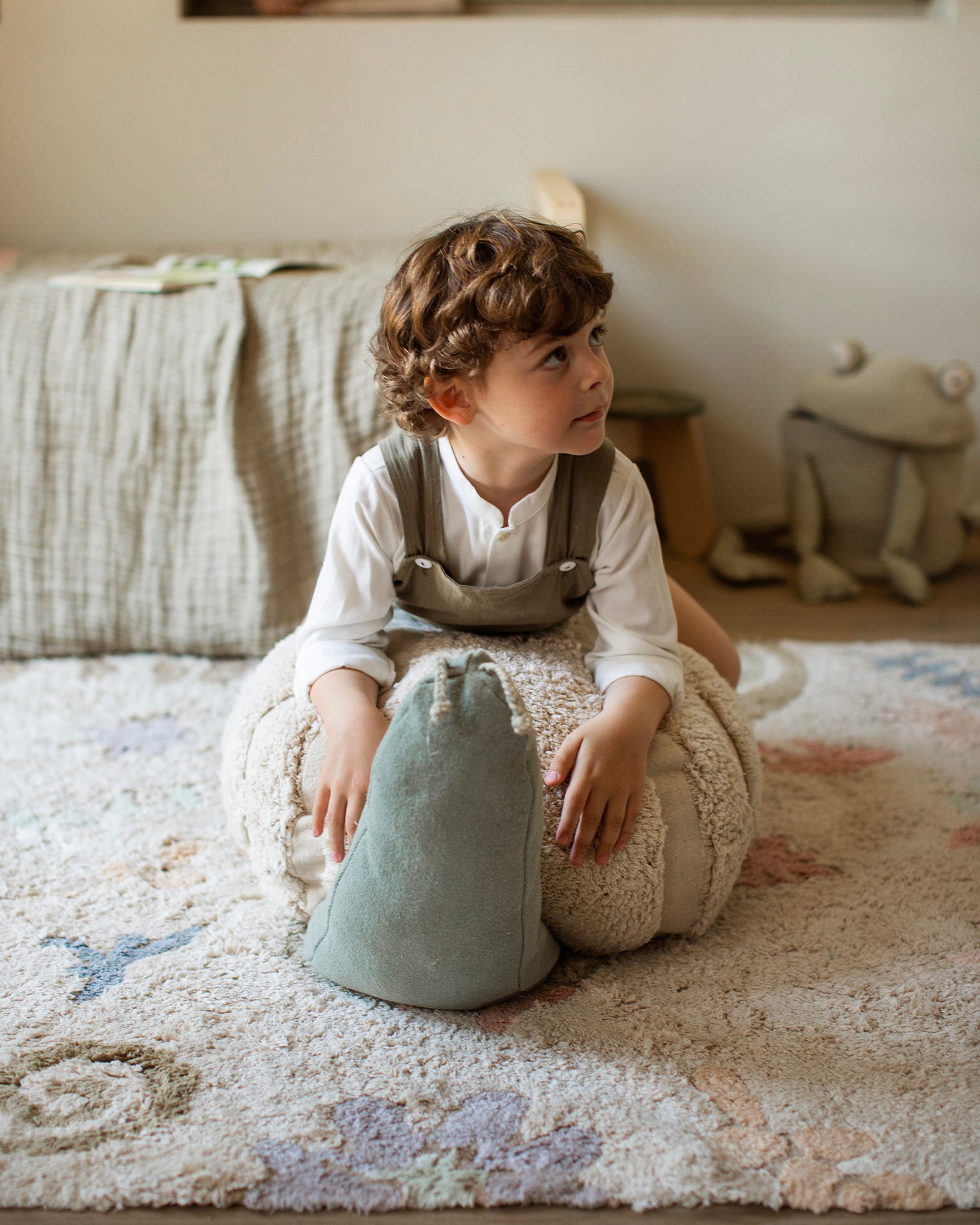 Pouf in cotone per bambini Mr Snail