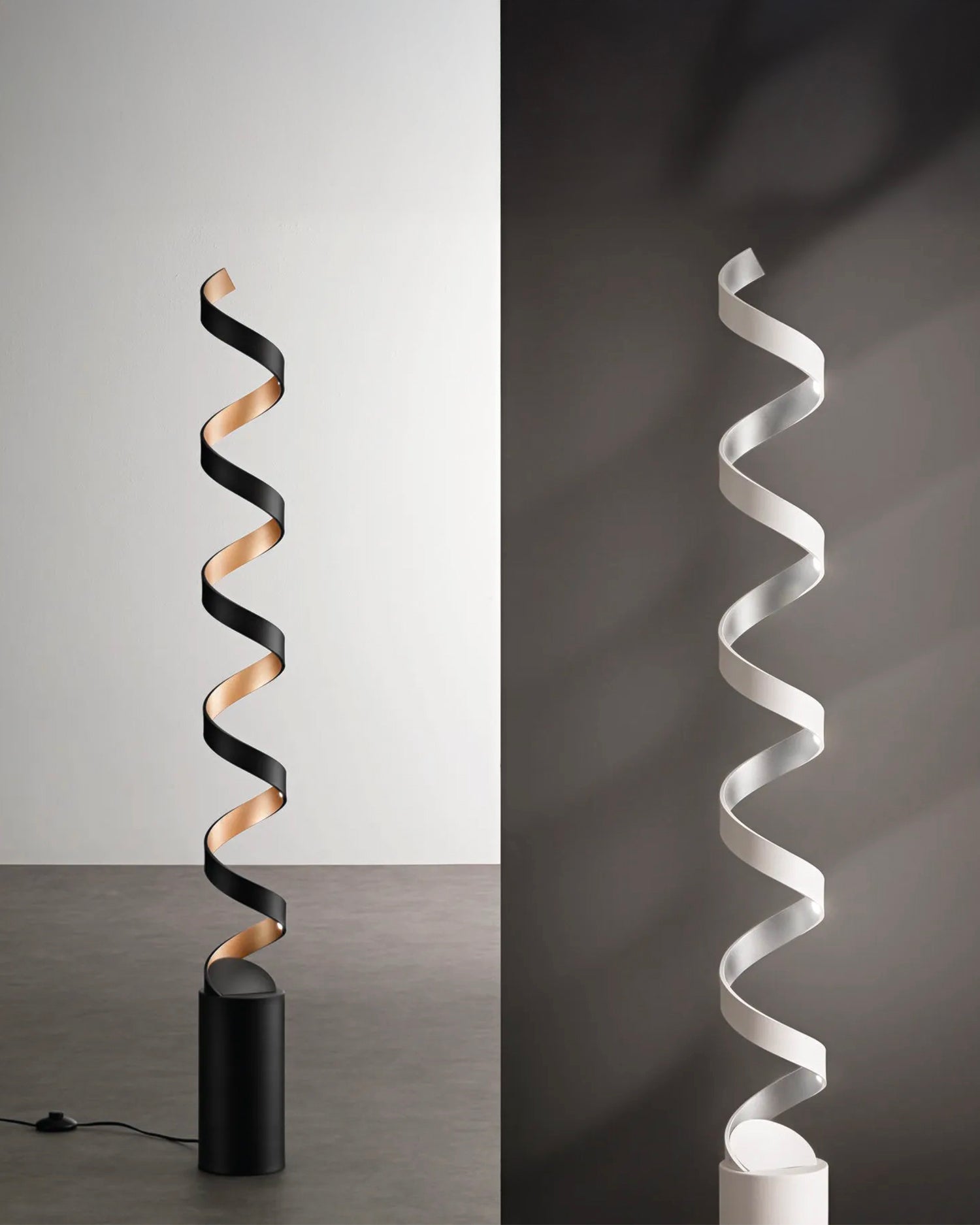 Lampada da terra LED in alluminio Helix